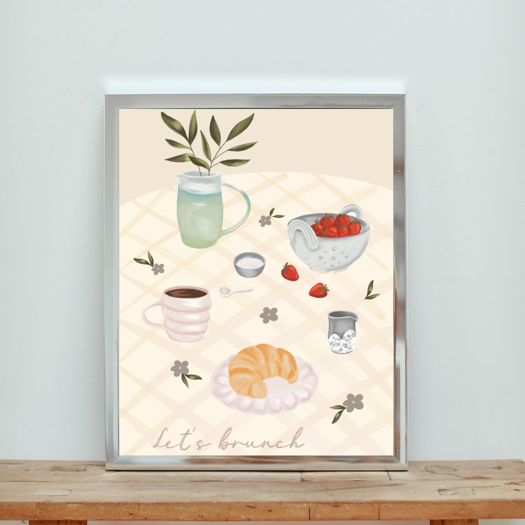 'Let's Brunch' Unframed Print