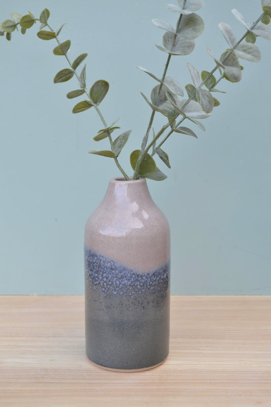Bottle Vase- Charcoal Blush