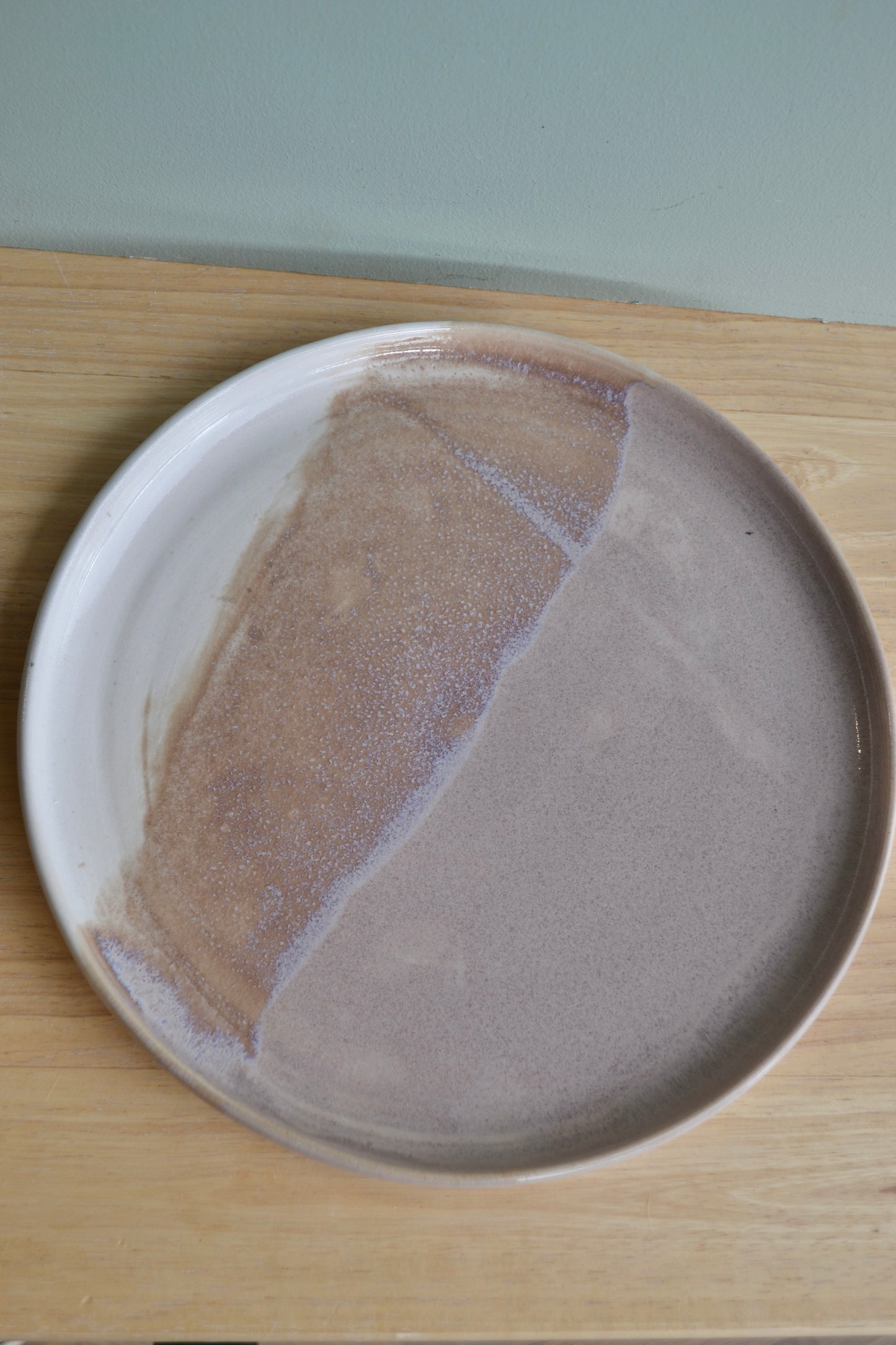 Pink and white dinner plate *second*