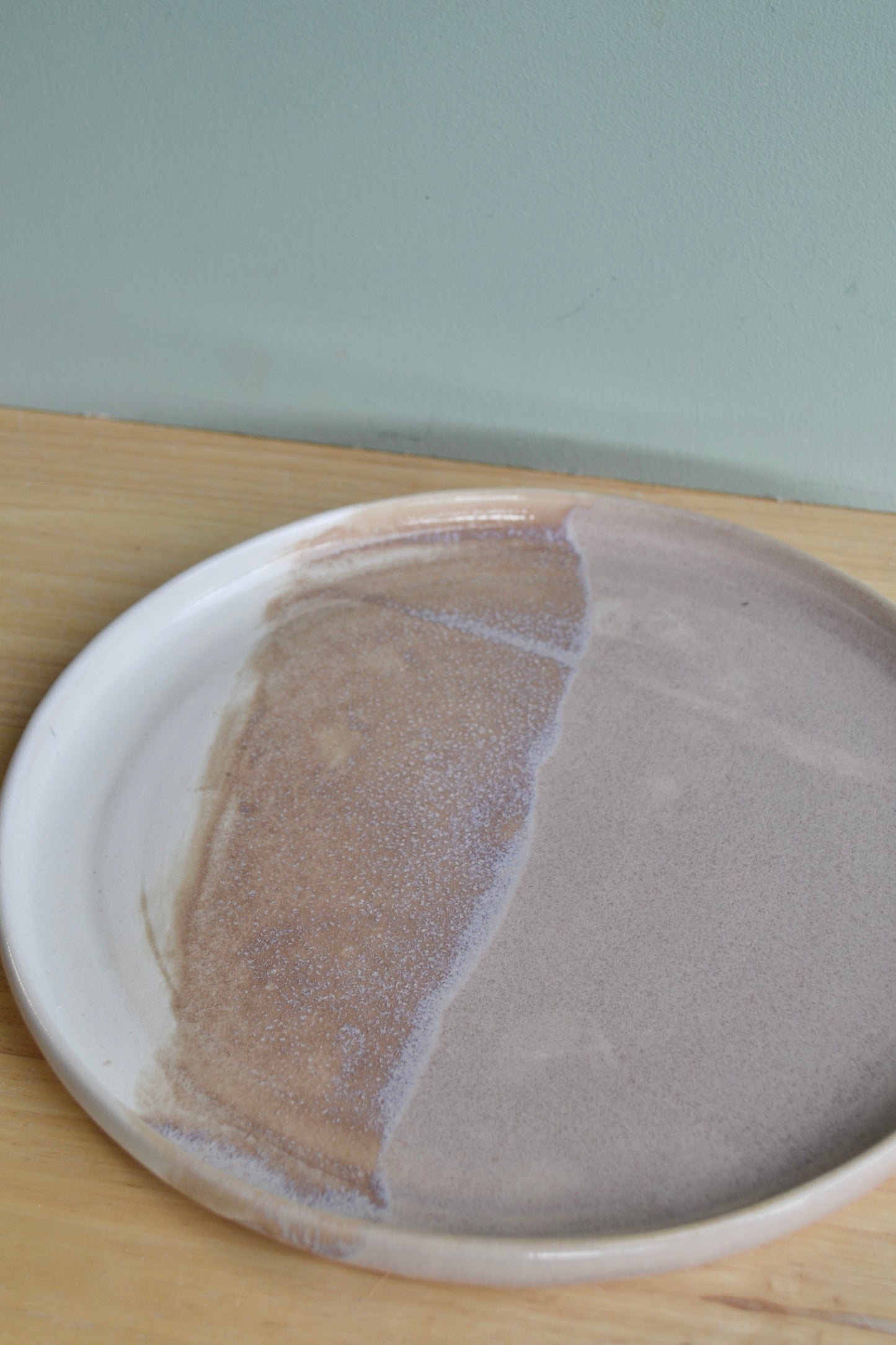 Pink and white dinner plate *second*