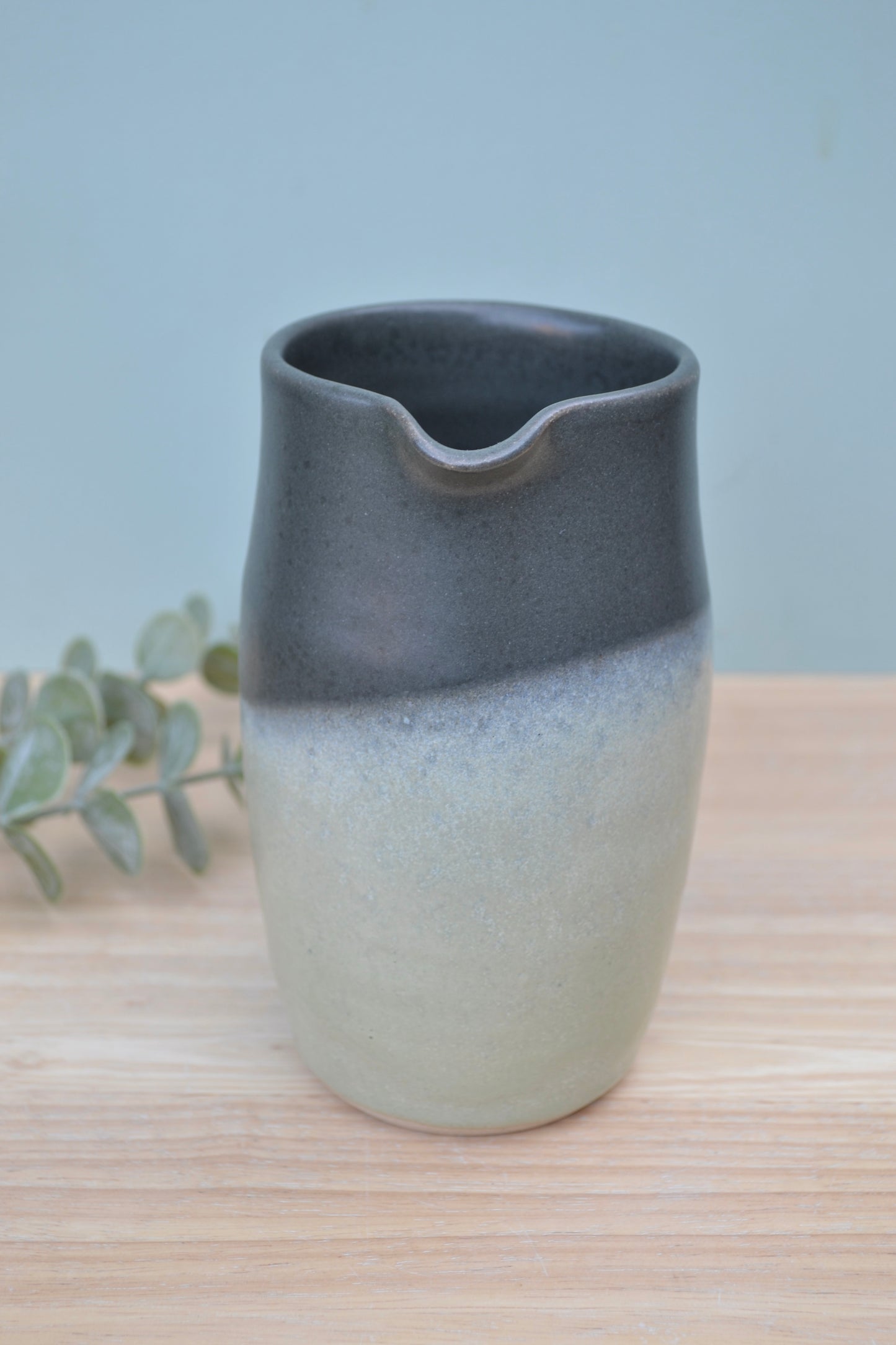 1 Pint Jug- Charcoal and Apple Blossom