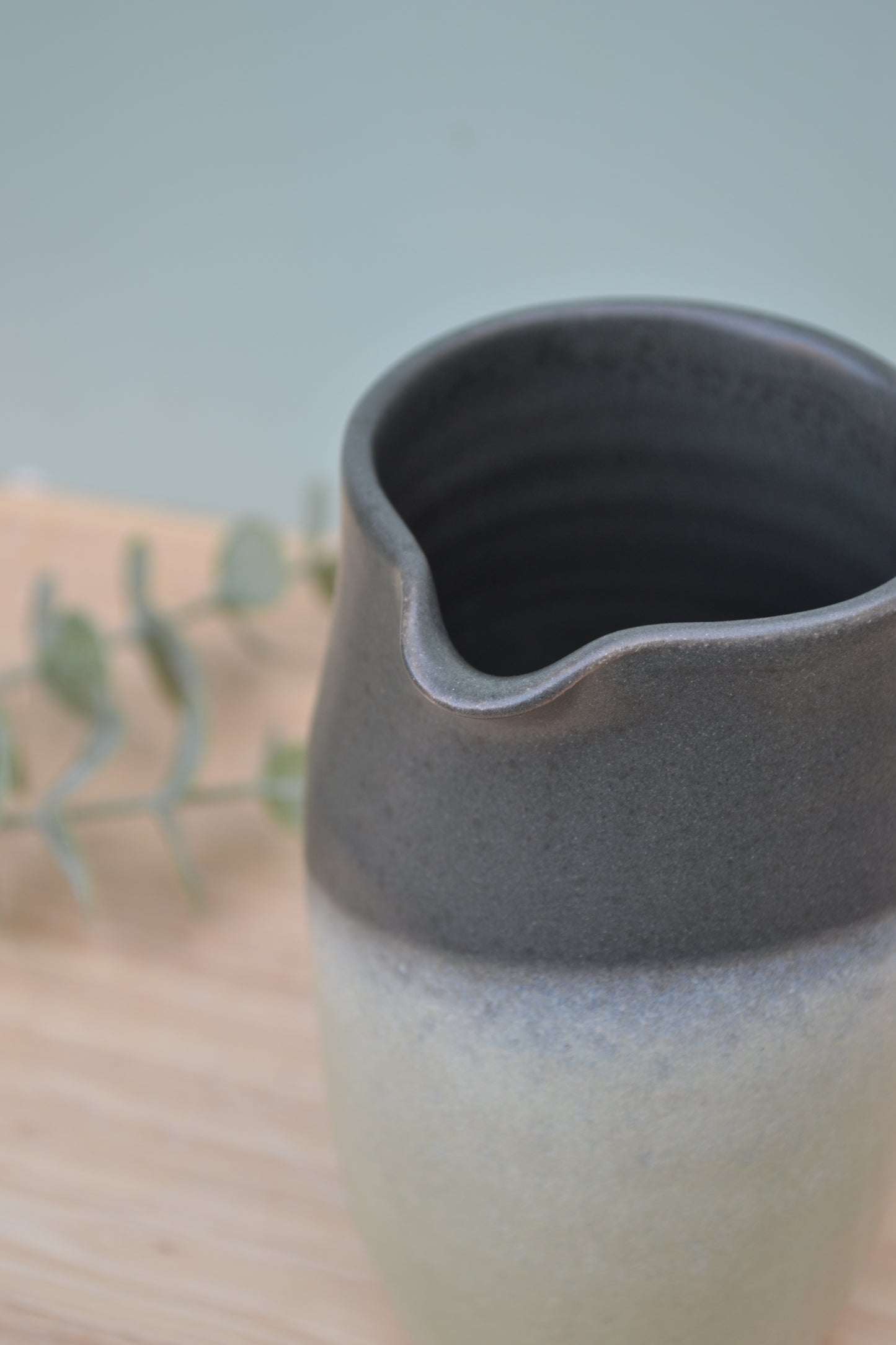 1 Pint Jug- Charcoal and Apple Blossom