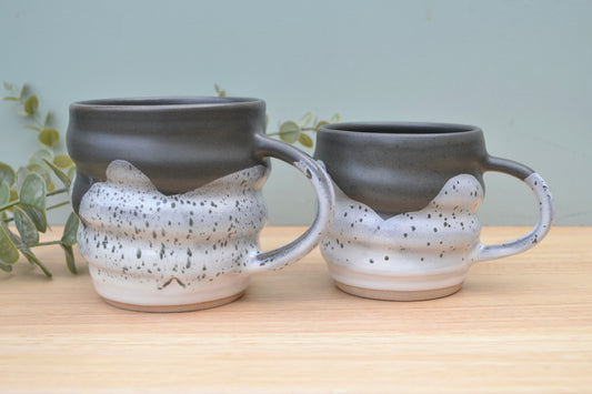 Spiral Mug- Charcoal and White