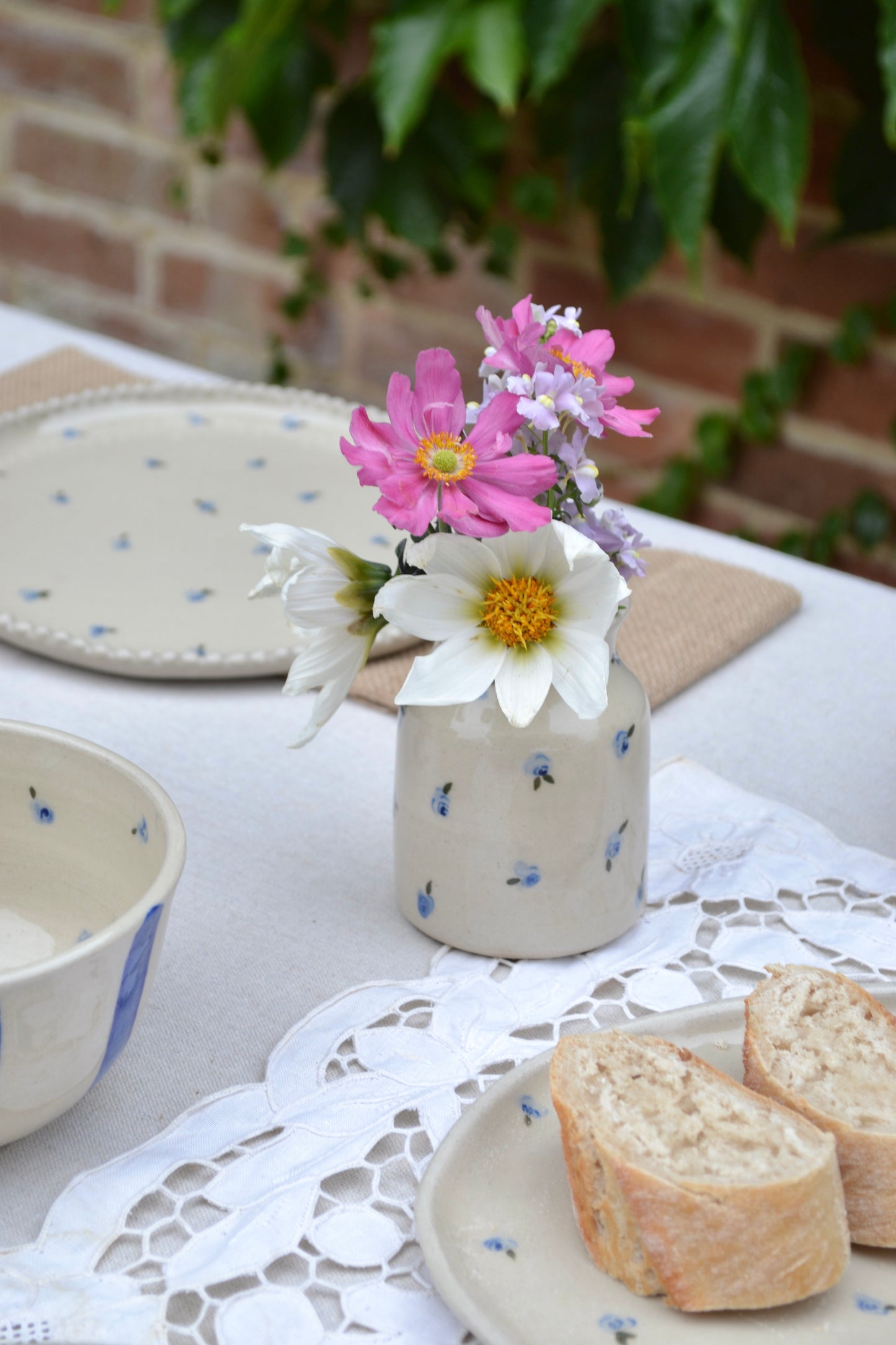 Bud Vase- Blue Floral