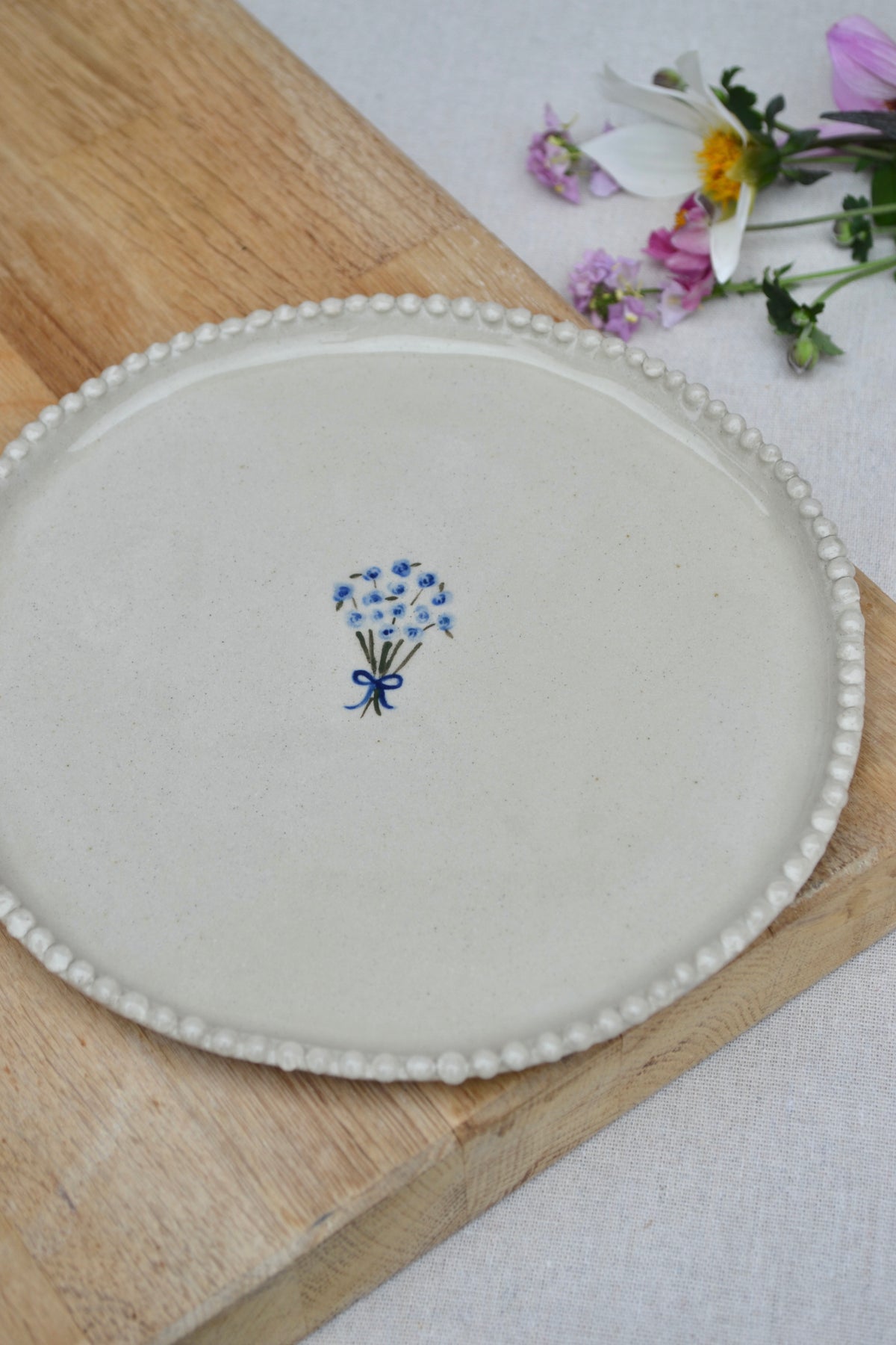 Small Dinner Plate- Blue Bouquet