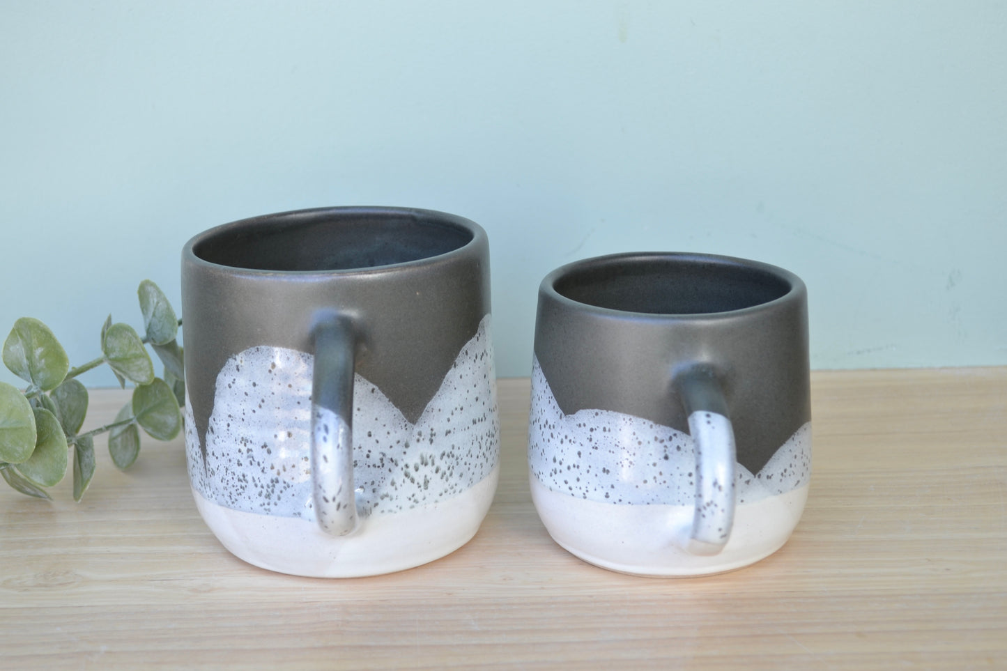Mug- Charcoal and White