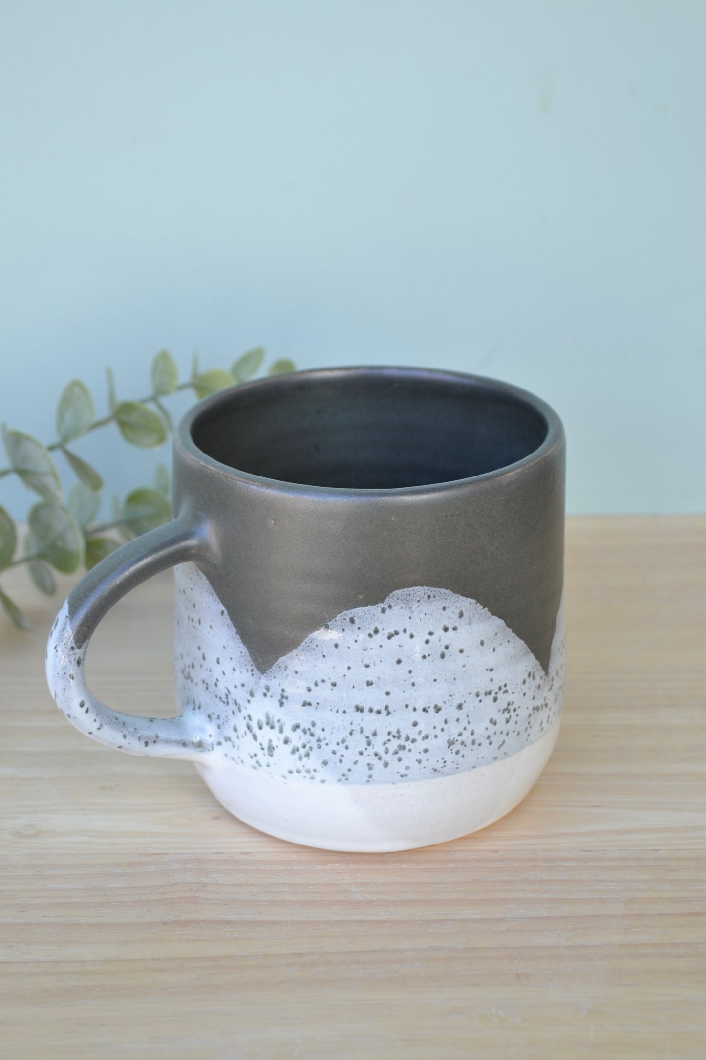 Mug- Charcoal and White
