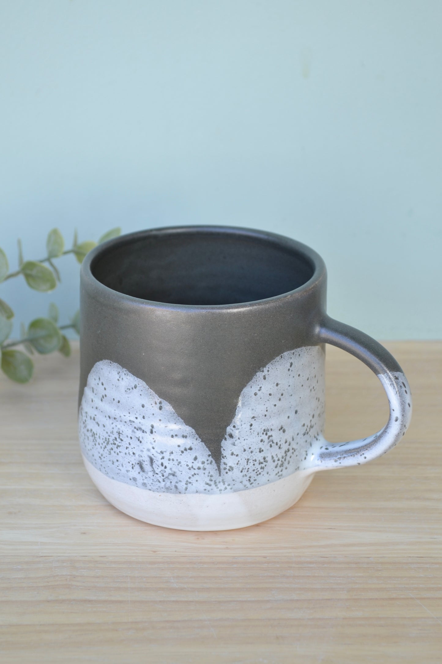 Mug- Charcoal and White