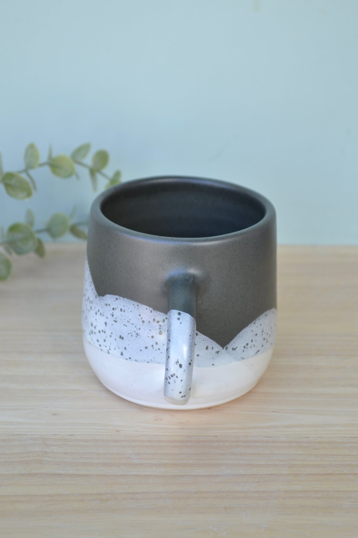 Mug- Charcoal and White