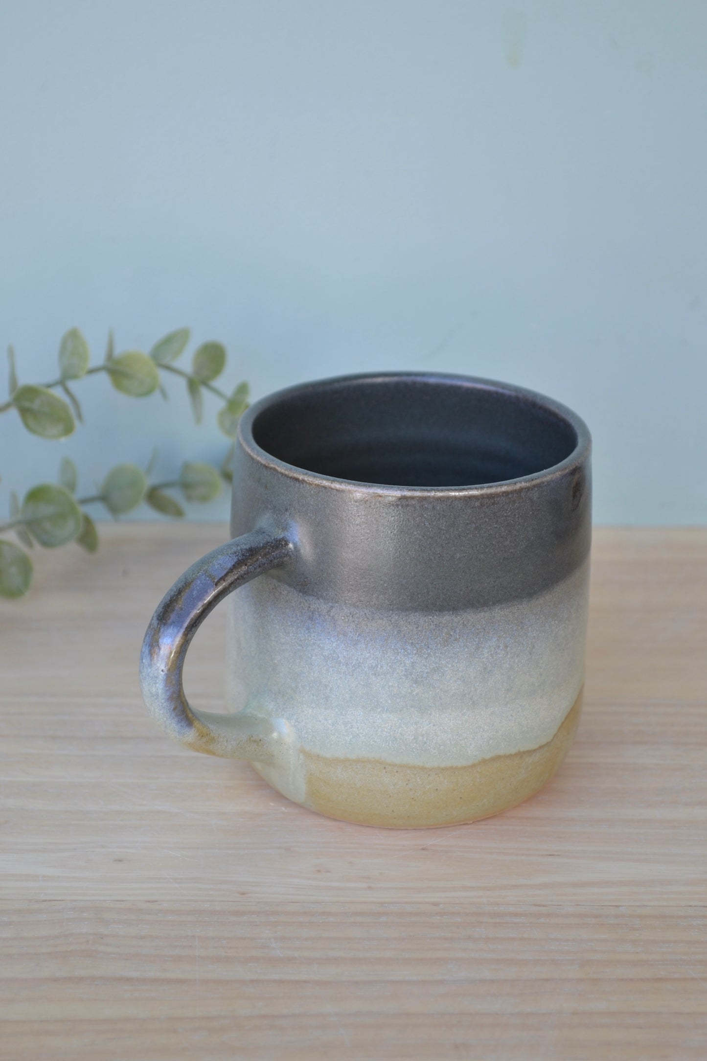 Mug- Charcoal and Apple Blossom