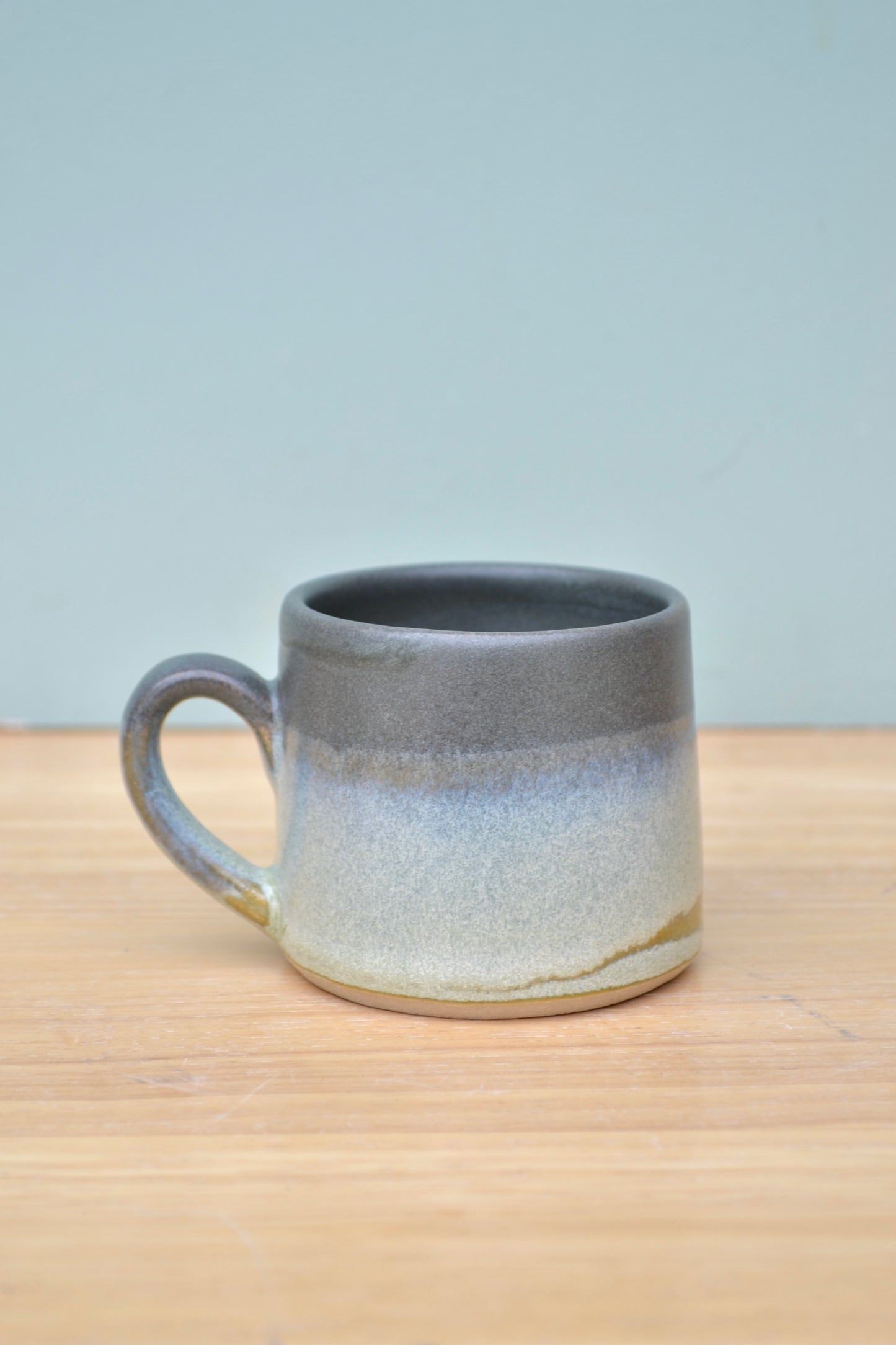 Espresso Cup- Charcoal and Apple Blossom