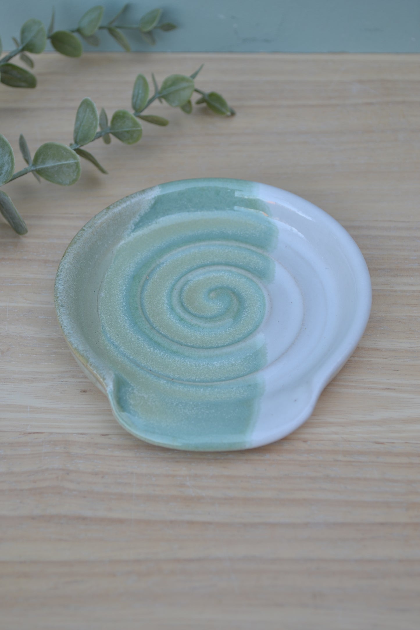Spoon Rest- Apple Blossom and White