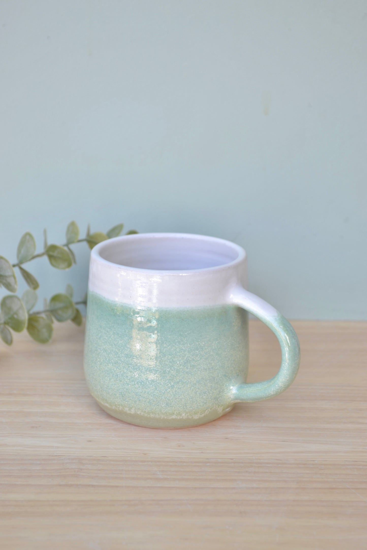 Mug- Apple Blossom and White