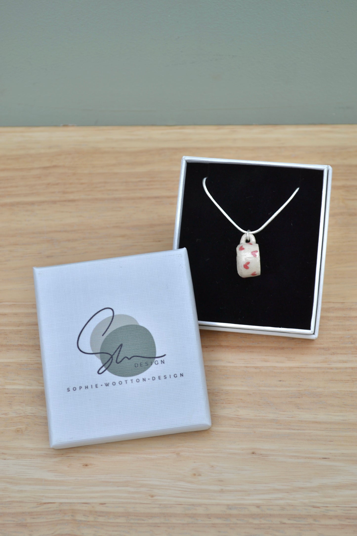 Mini Mug Necklace- Hearts