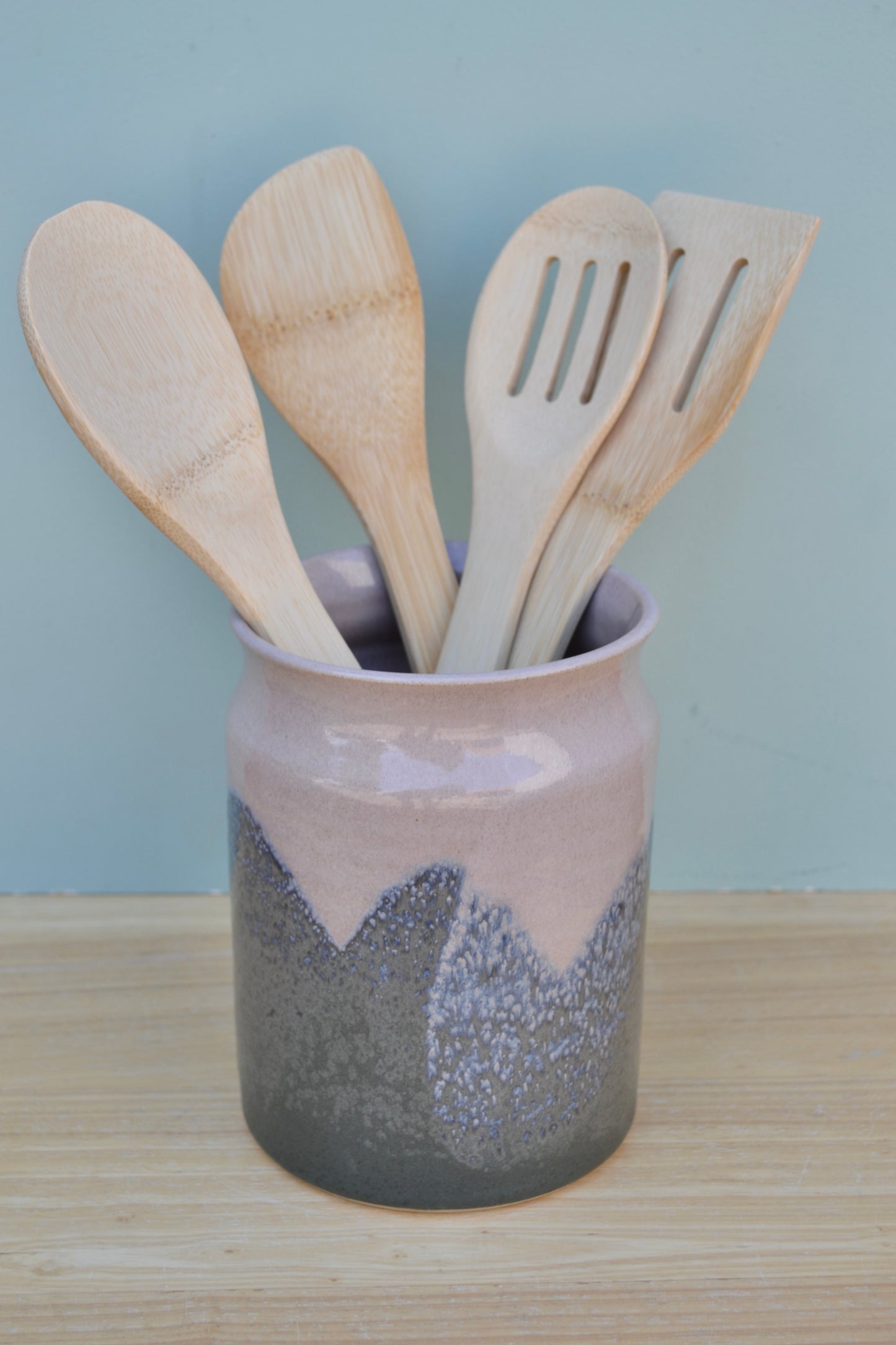 Utensil Holder- Charcoal Blush