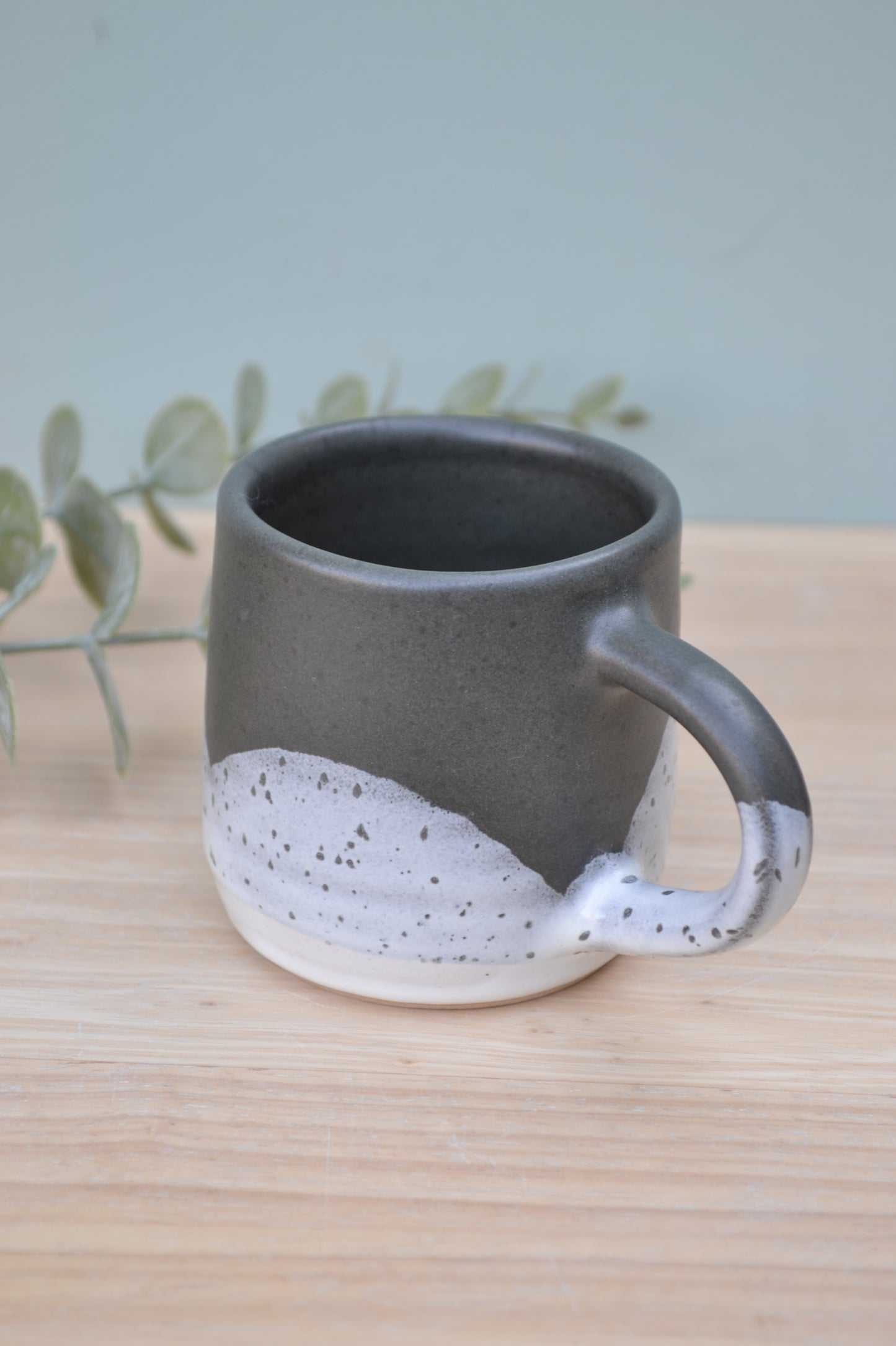 Espresso Cup- Charcoal and White