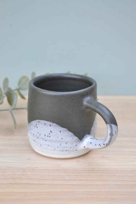 Espresso Cup- Charcoal and White