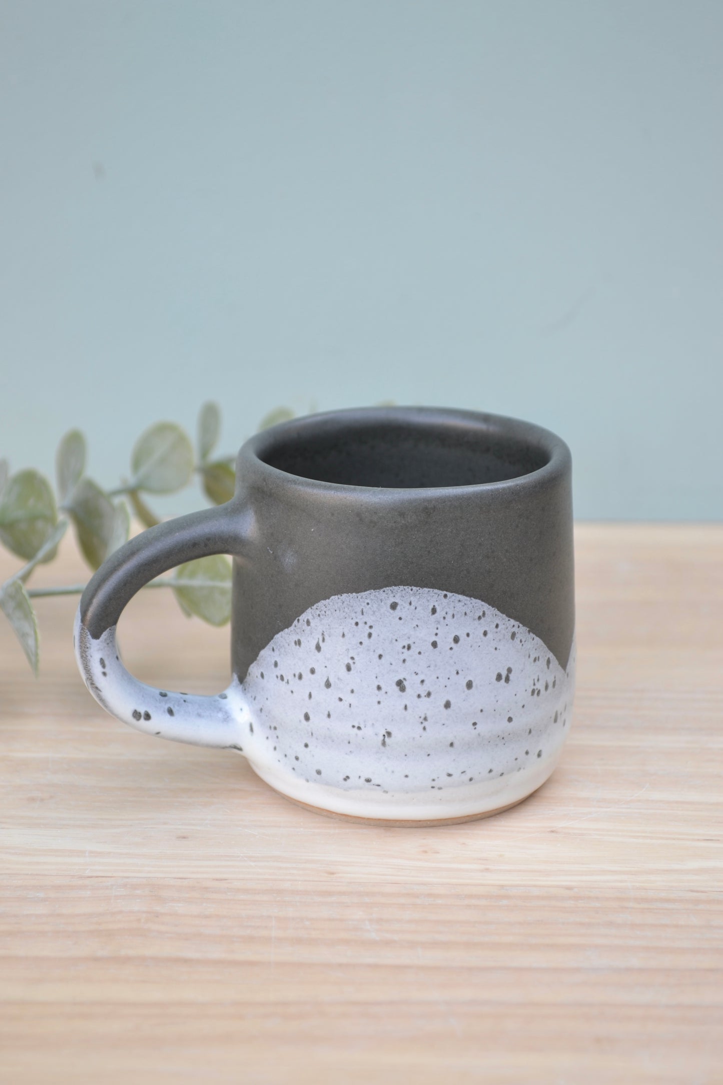 Espresso Cup- Charcoal and White