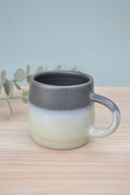 Espresso Cup- Charcoal and Apple Blossom