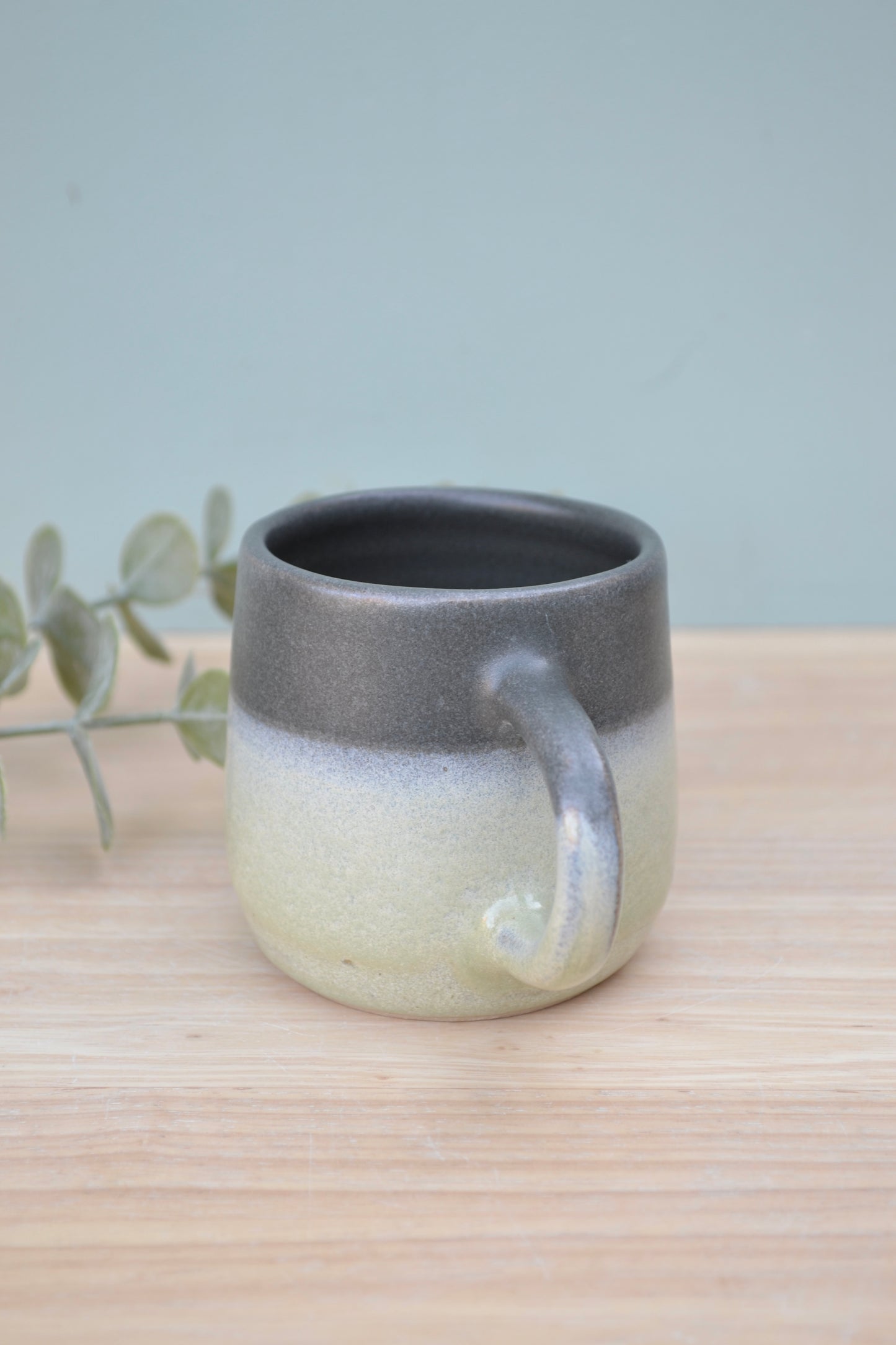 Espresso Cup- Charcoal and Apple Blossom