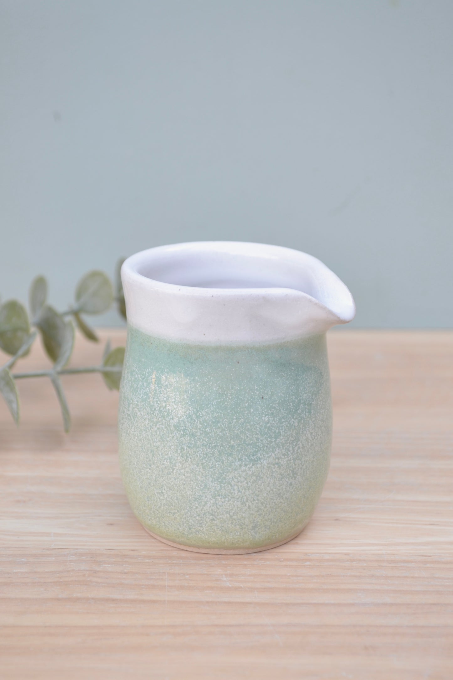 Milk Jug- Apple Blossom and White