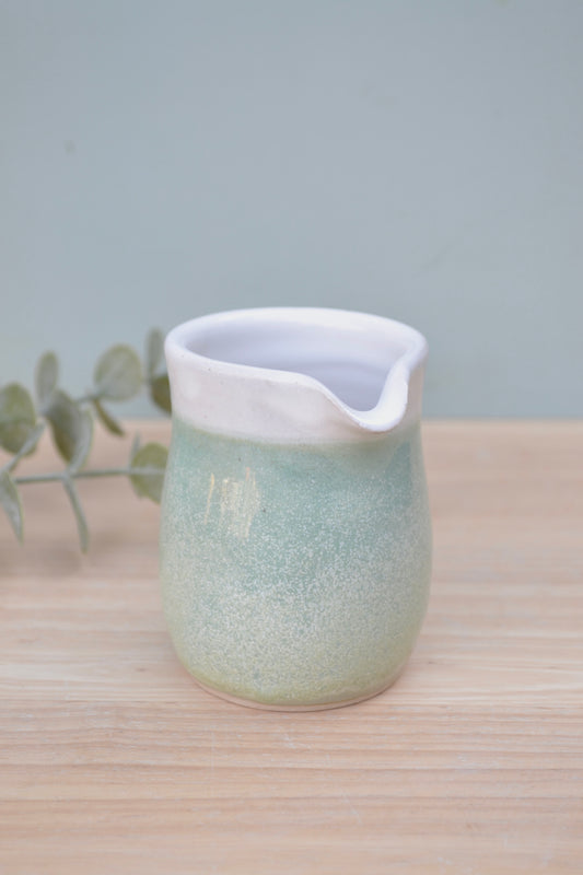 Milk Jug- Apple Blossom and White