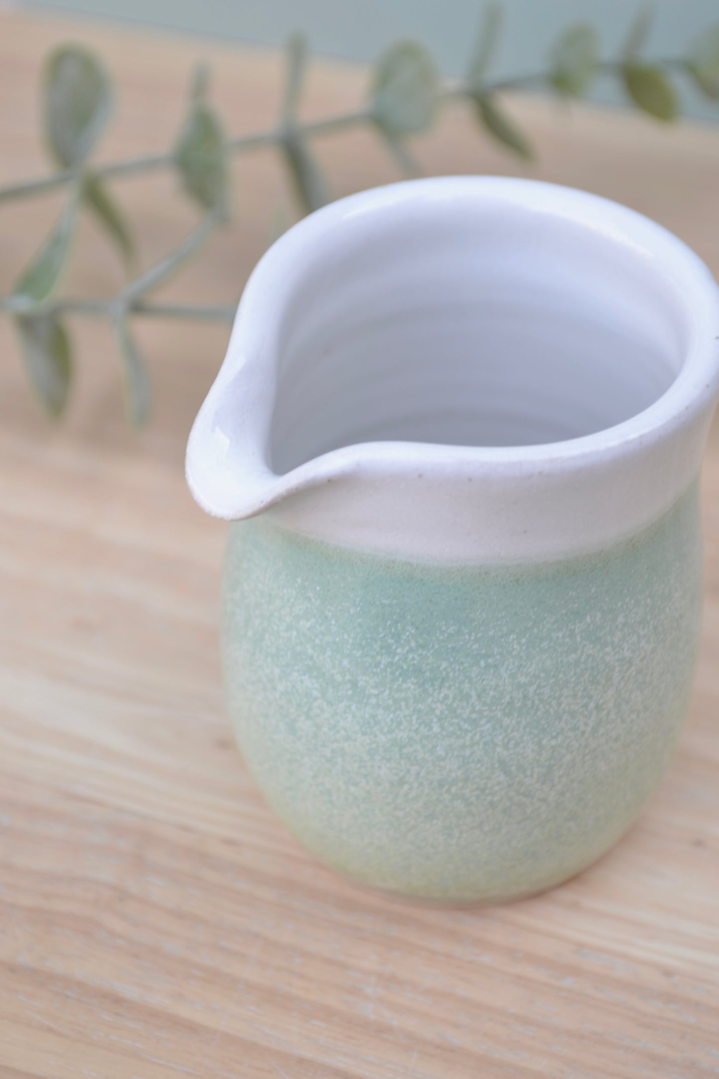 Milk Jug- Apple Blossom and White