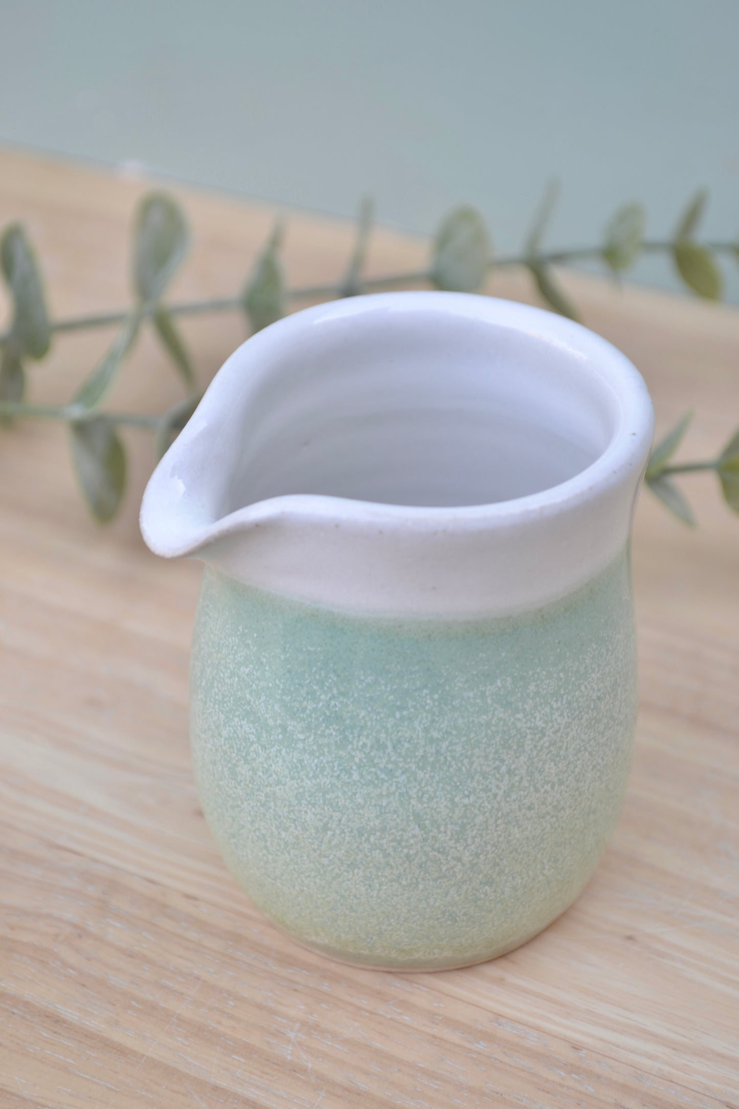 Milk Jug- Apple Blossom and White