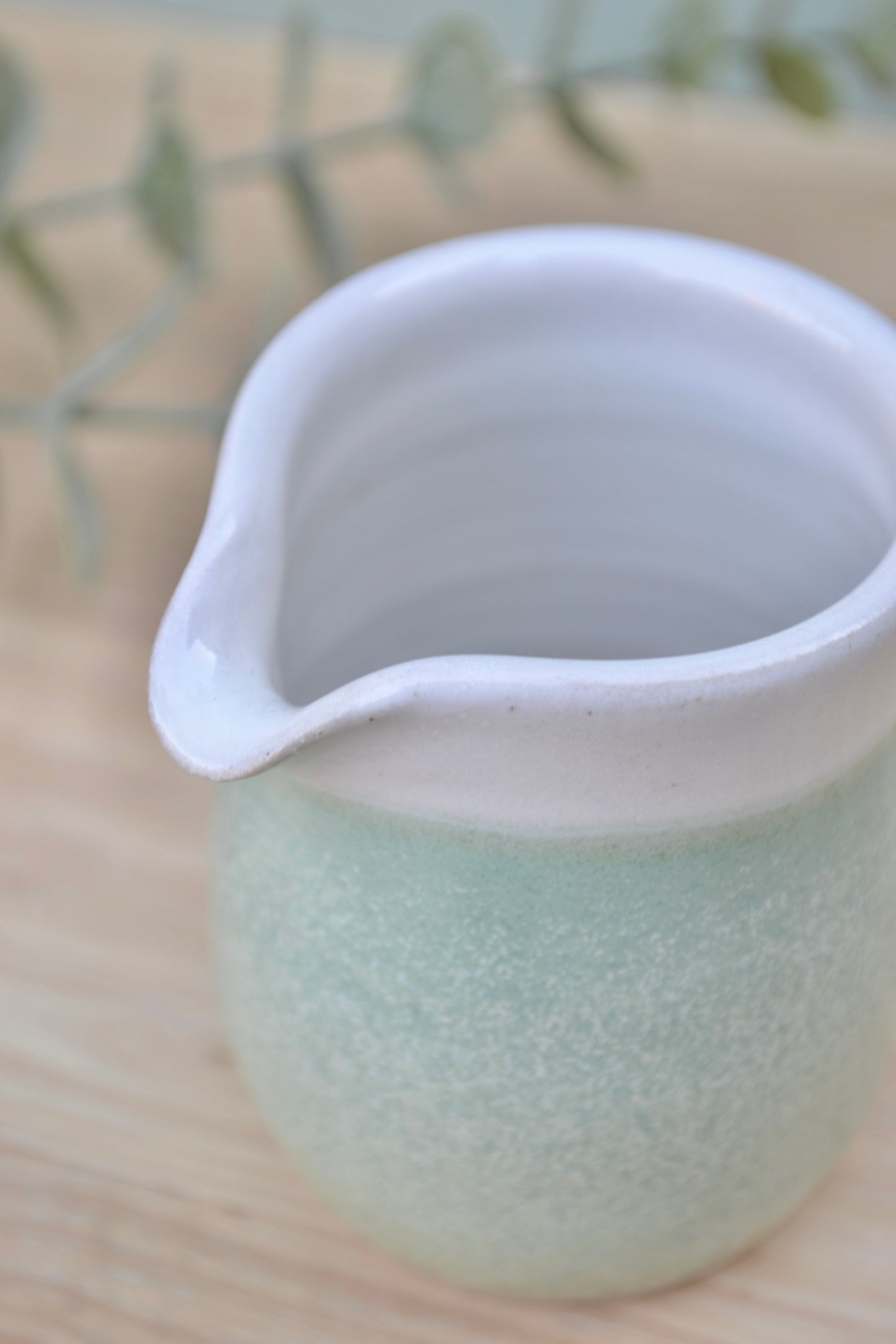 Milk Jug- Apple Blossom and White
