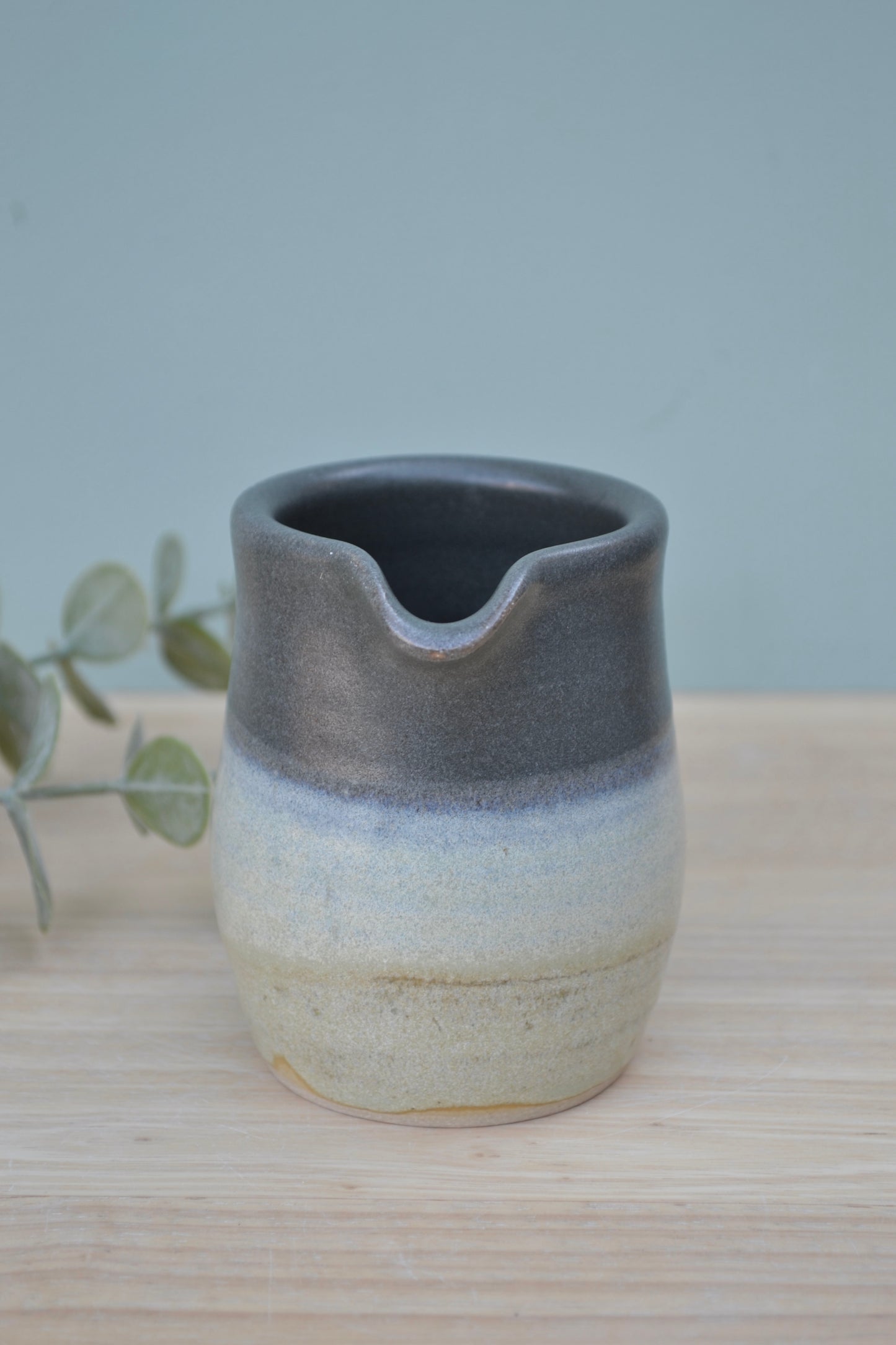 Milk Jug- Charcoal and Apple Blossom