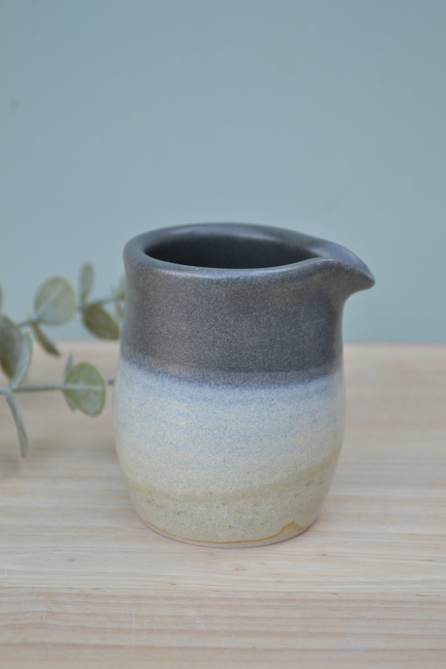 Milk Jug- Charcoal and Apple Blossom