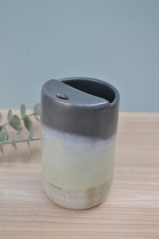 Travel Cup- Charcoal and Apple Blossom