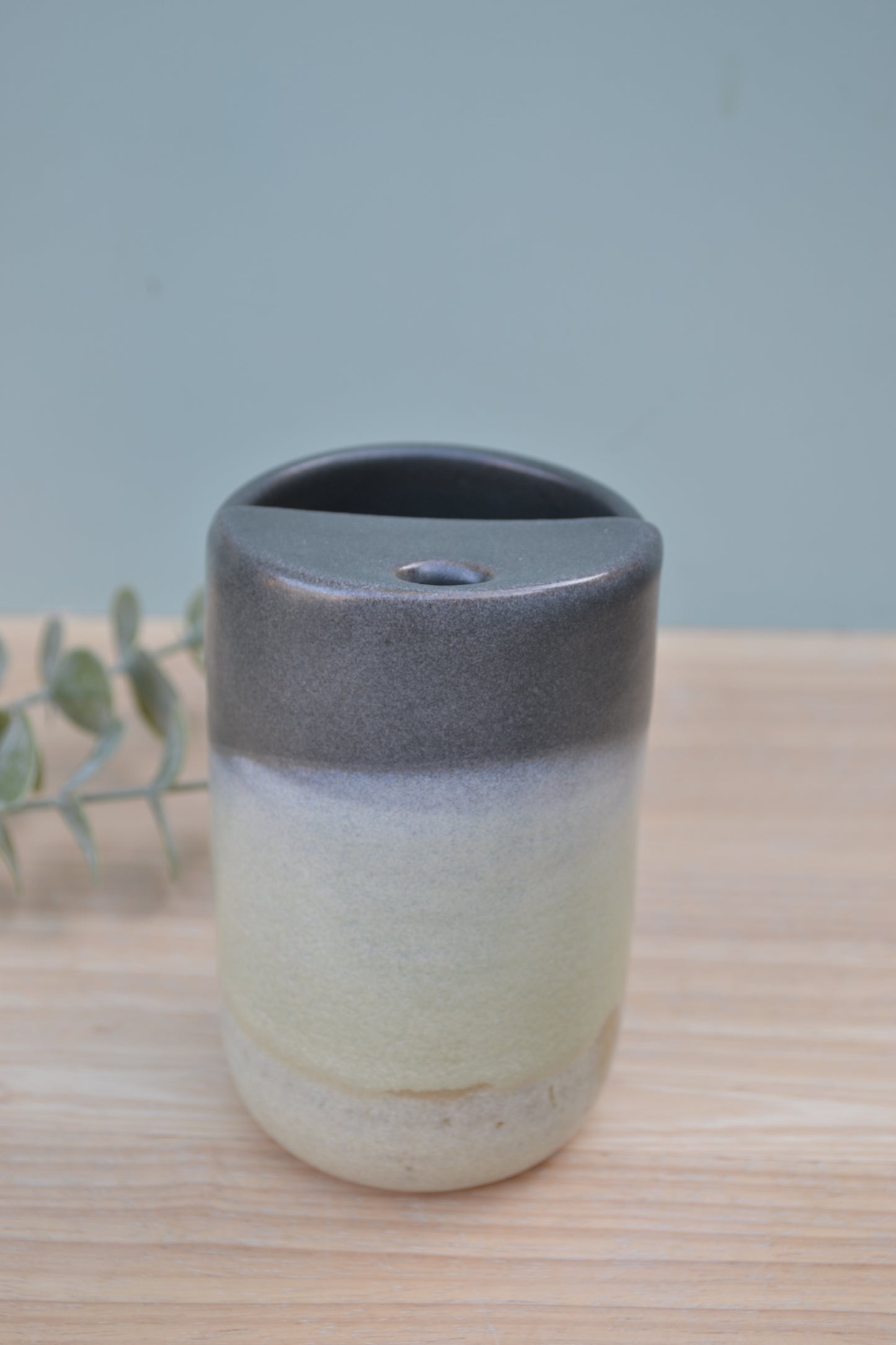 Travel Cup- Charcoal and Apple Blossom