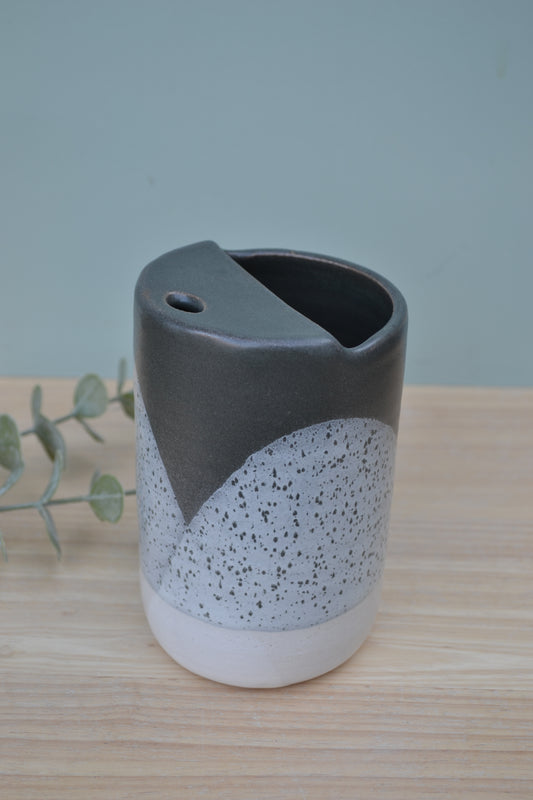 Travel Cup- Charcoal and White