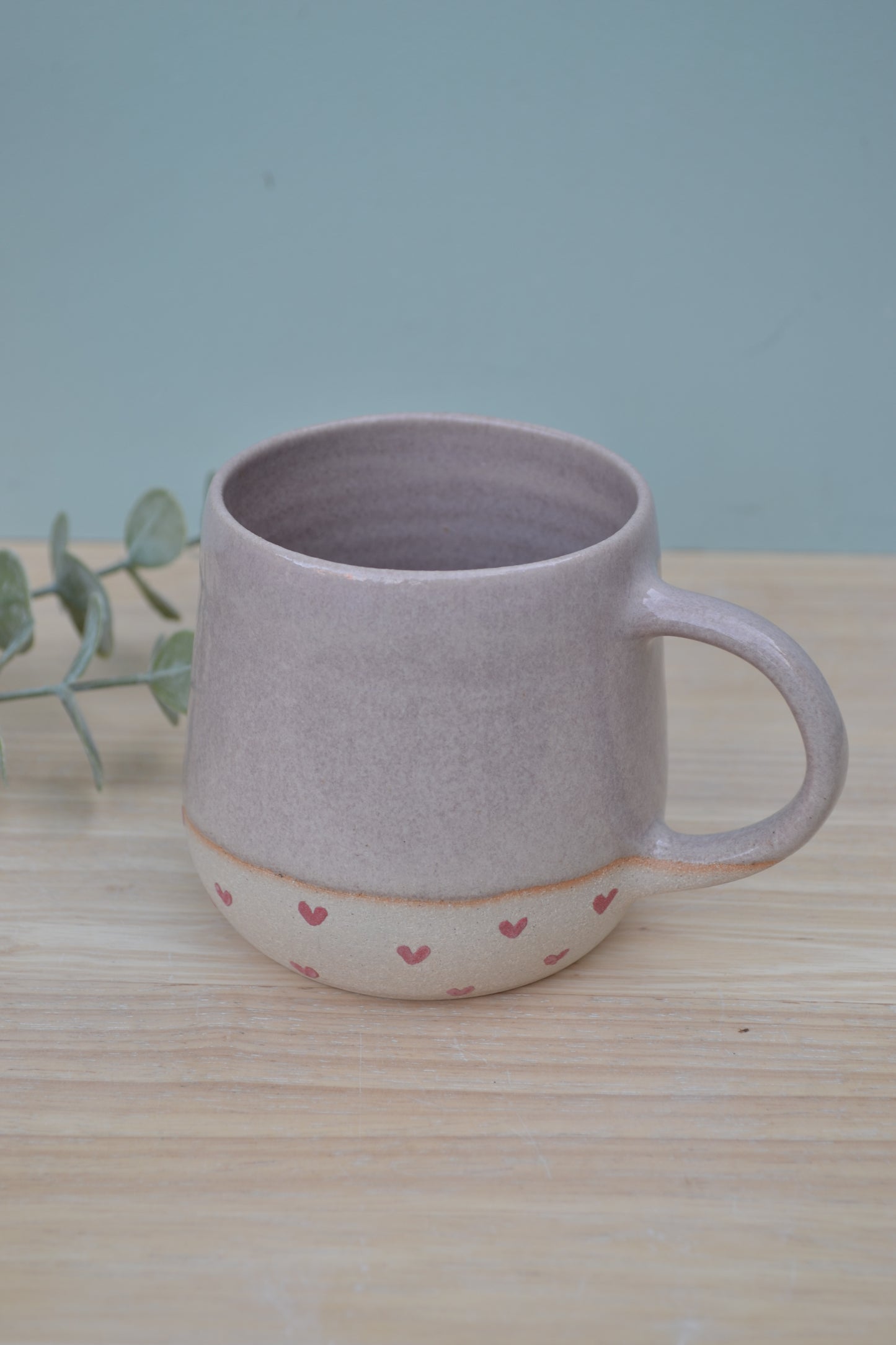 Heart mug- Dusty Pink