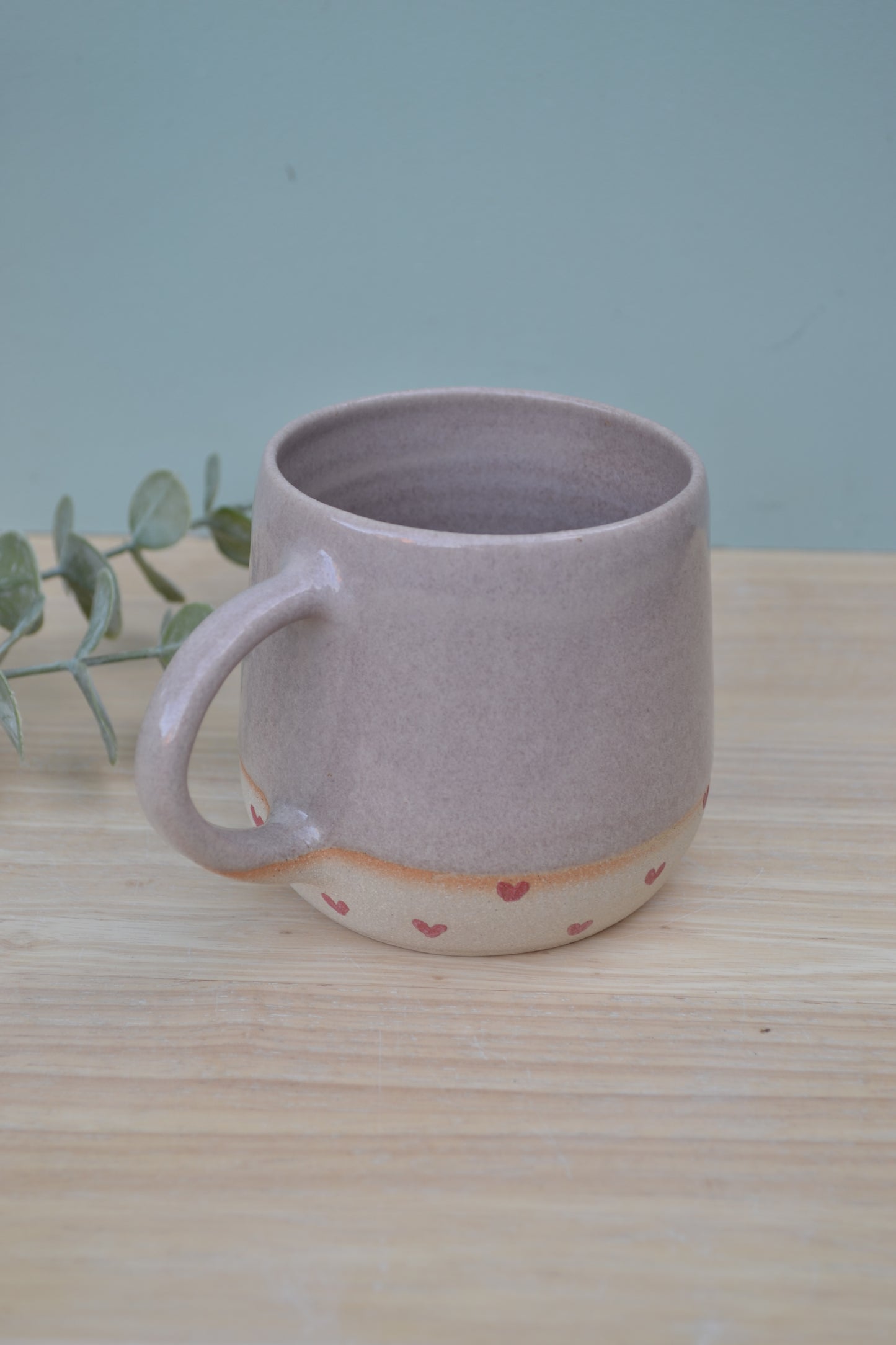 Heart mug- Dusty Pink