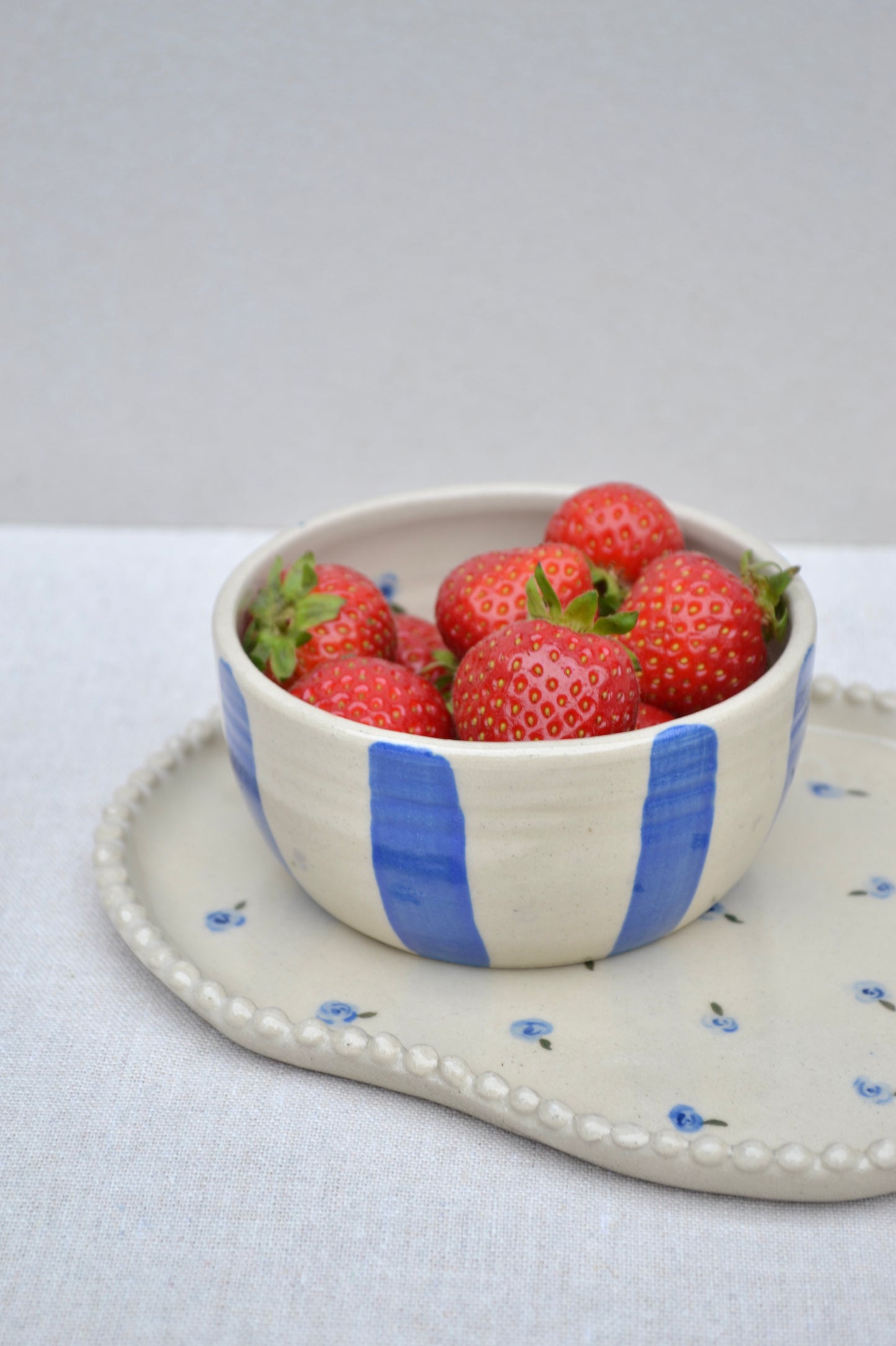 Dipping Bowl- Blue Stripe
