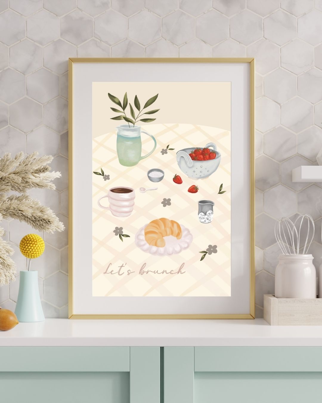 'Let's Brunch' Unframed Print