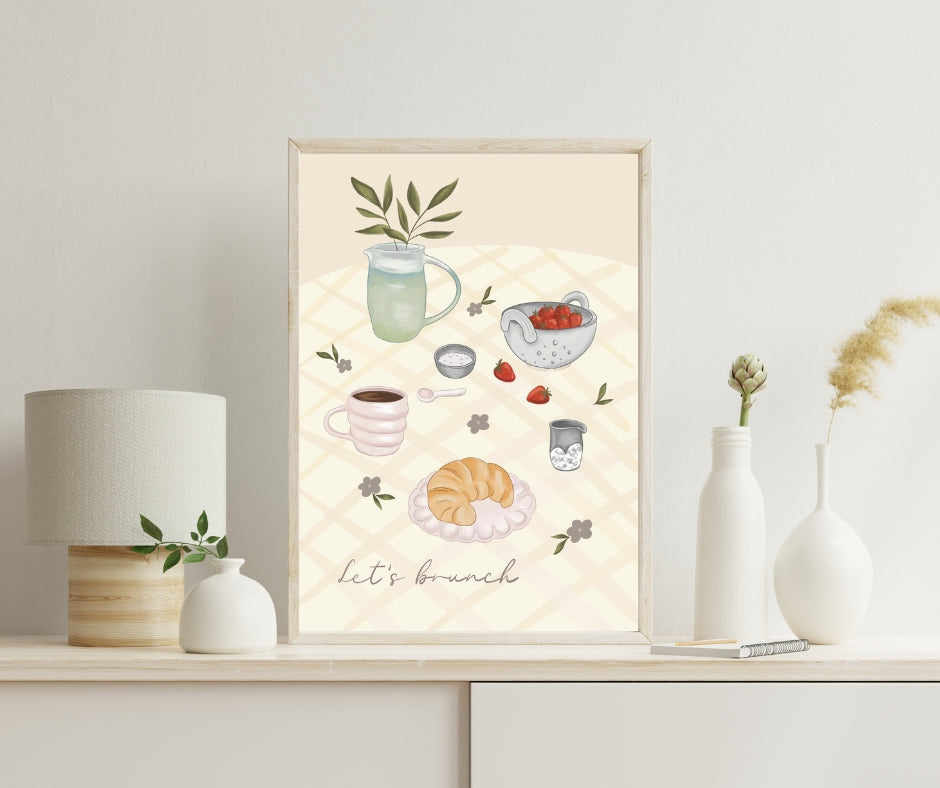 'Lets Brunch' Unframed Print
