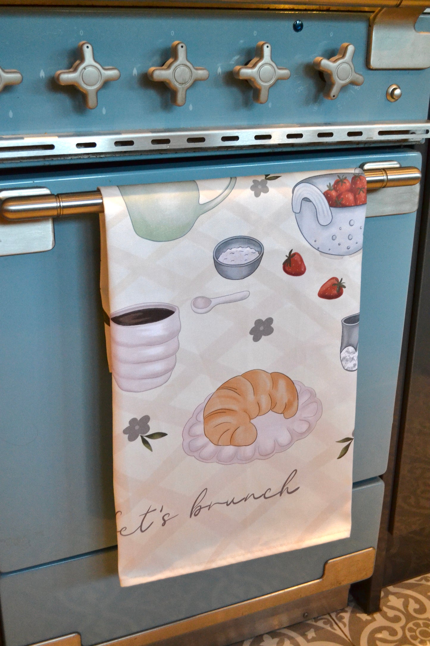 'Lets Brunch' Tea Towel
