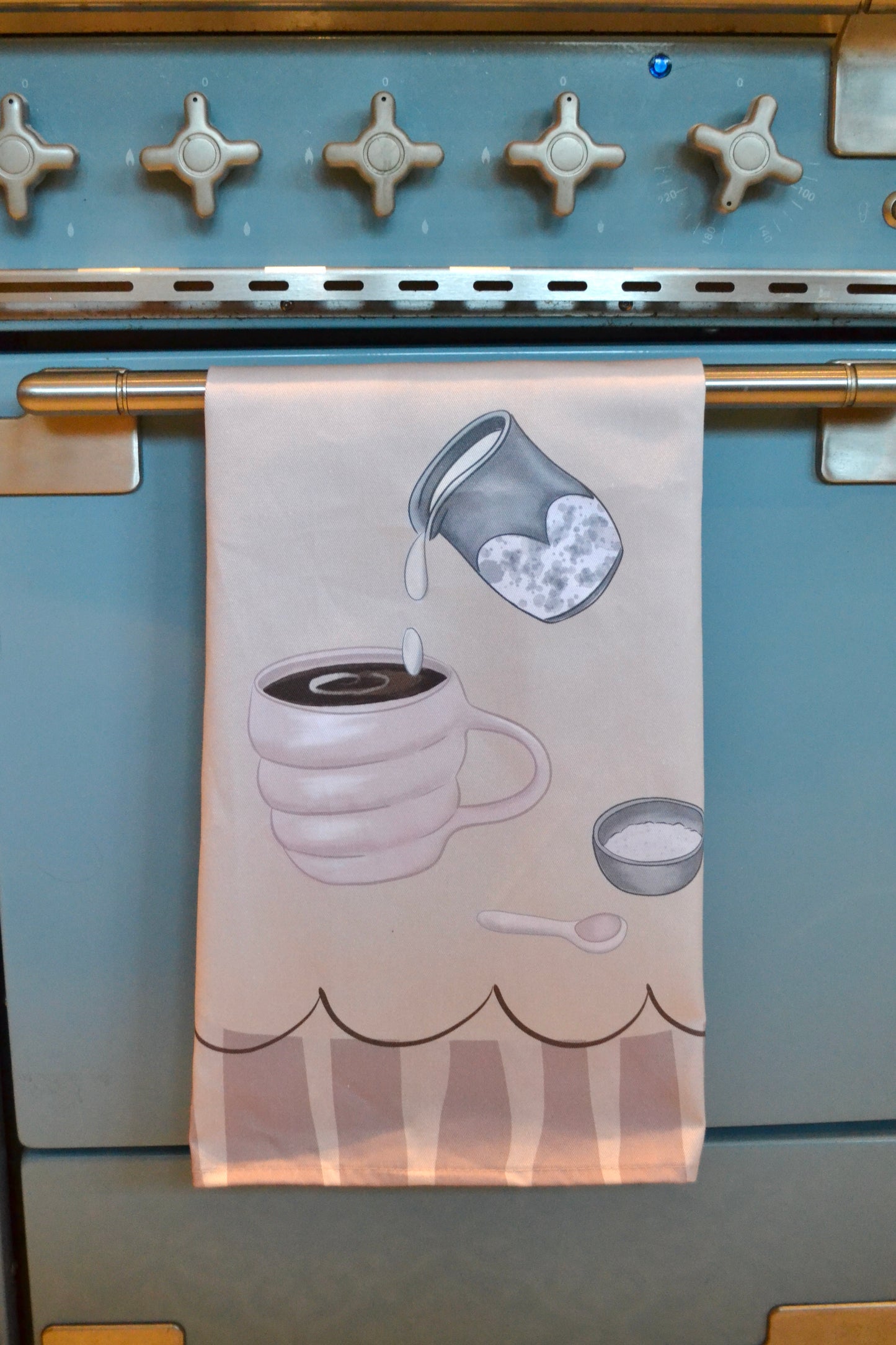 'Milk with that?' Tea Towel