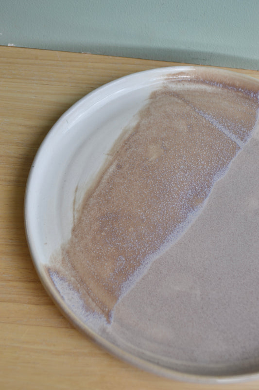 Pink and white dinner plate *second*