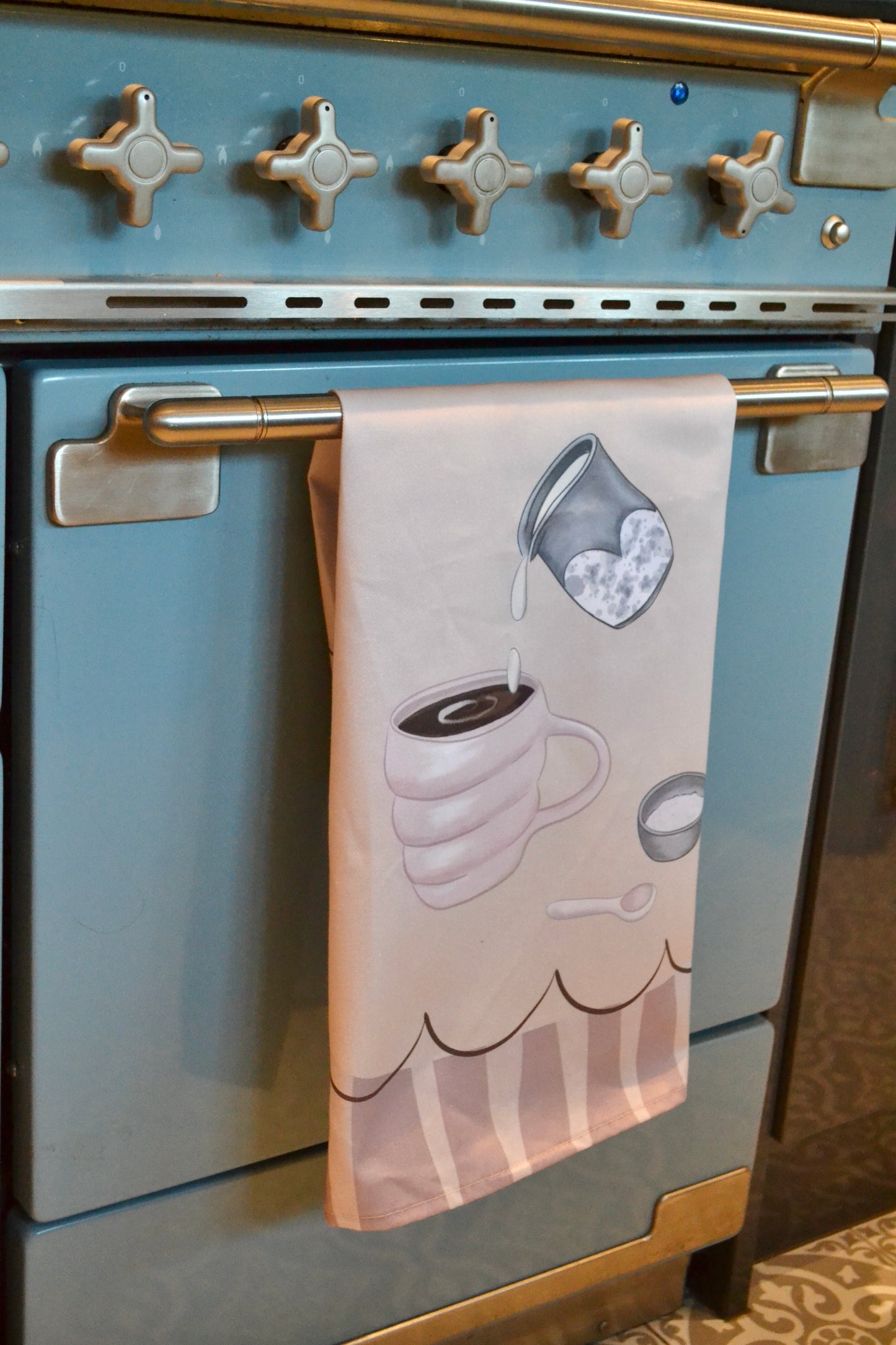 'Milk with that?' Tea Towel