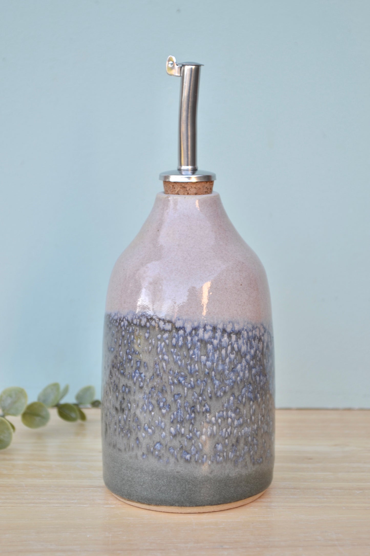 Oil Bottle small- Charcoal and Pink