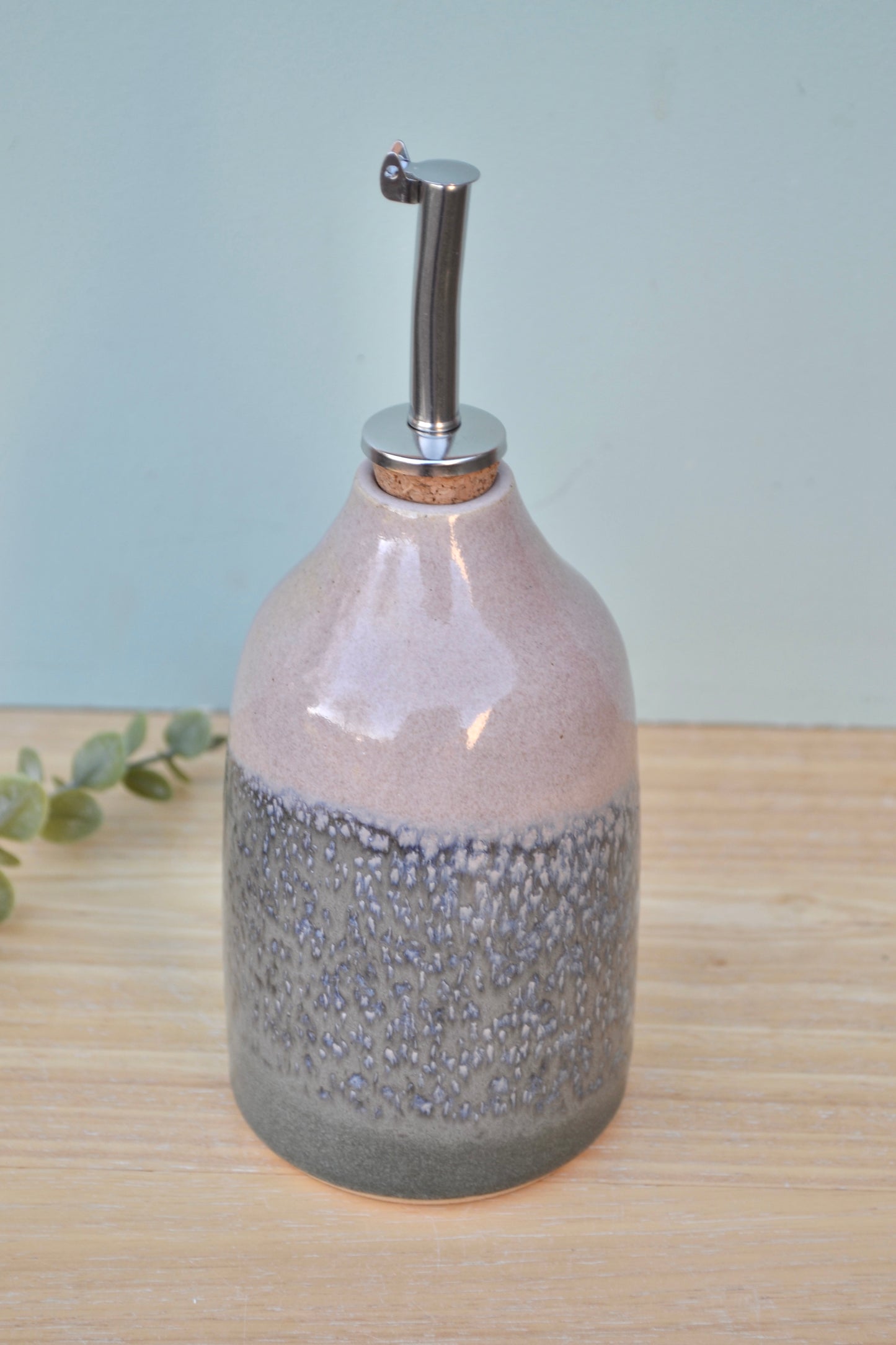 Oil Bottle small- Charcoal and Pink