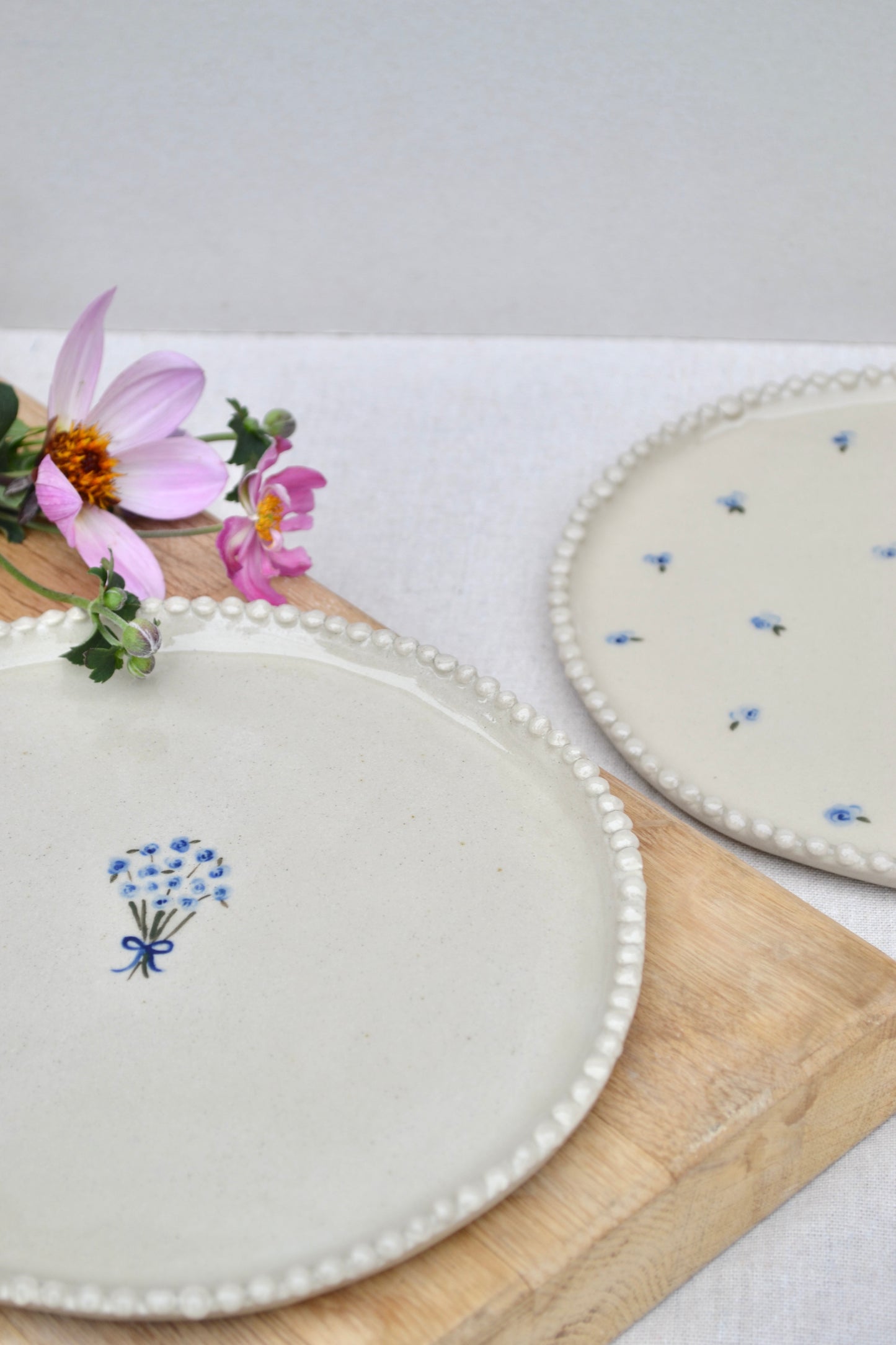 Small Dinner Plate- Blue Bouquet