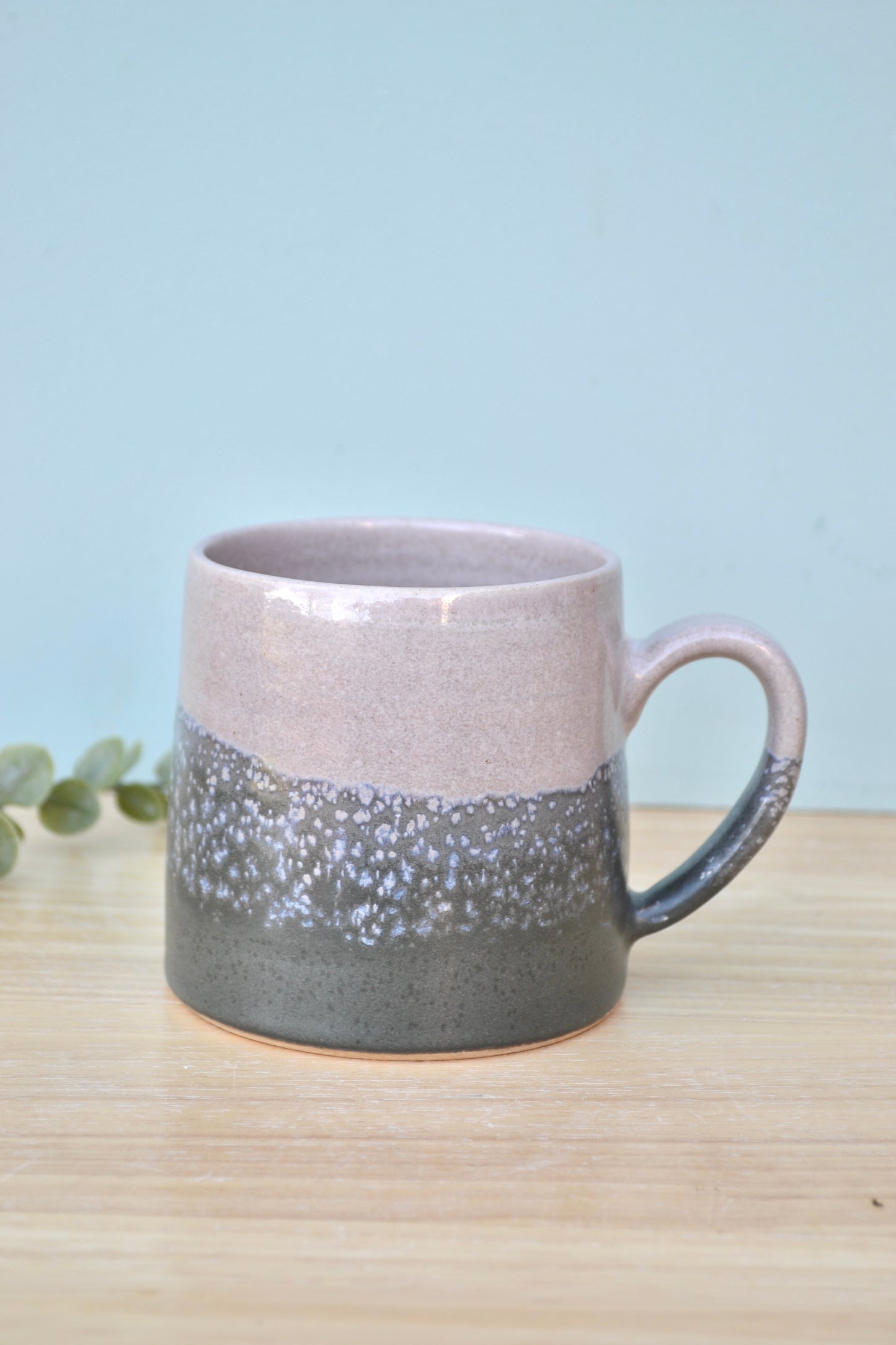 Mug- Charcoal and pink