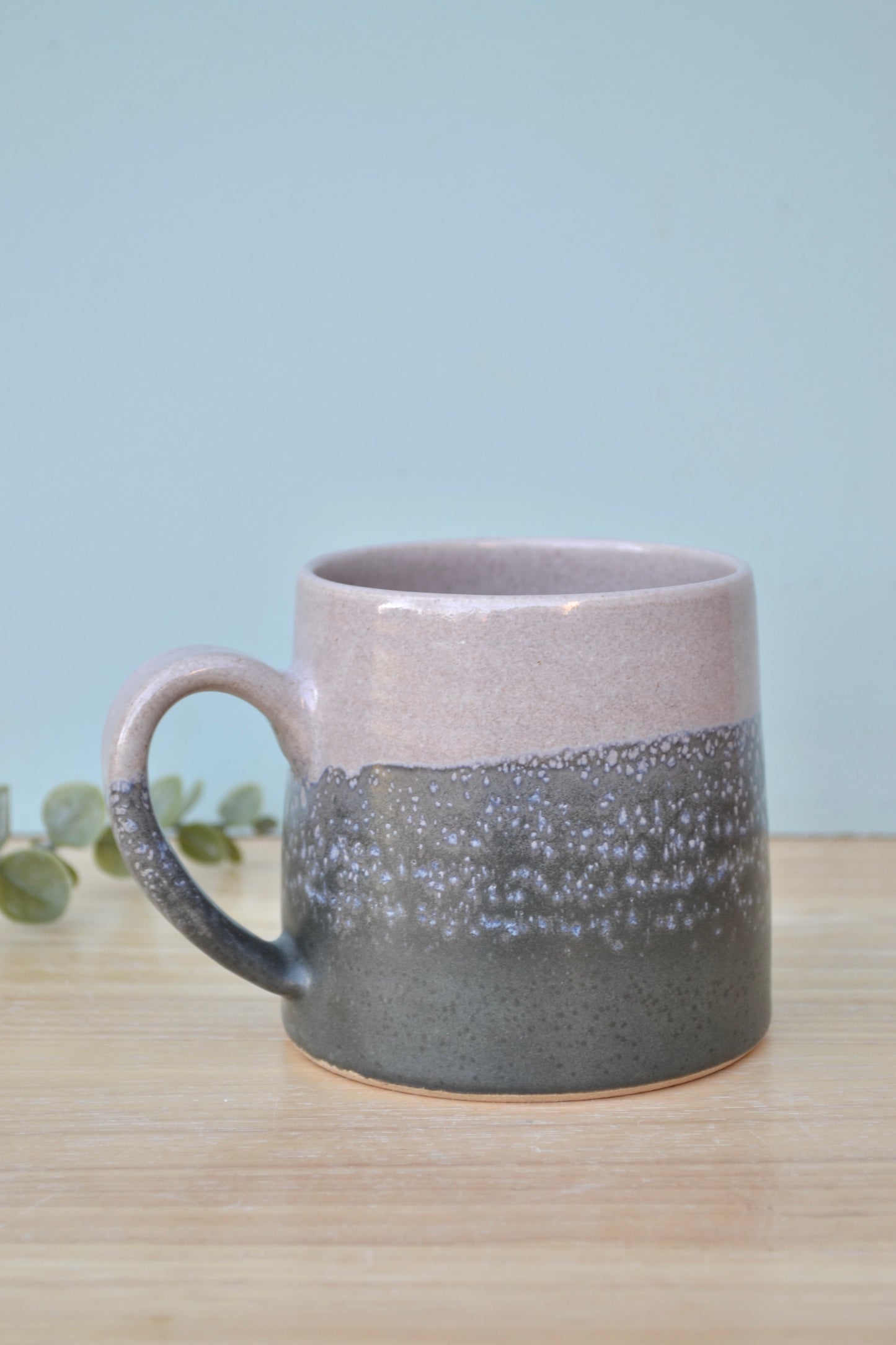 Mug- Charcoal and pink