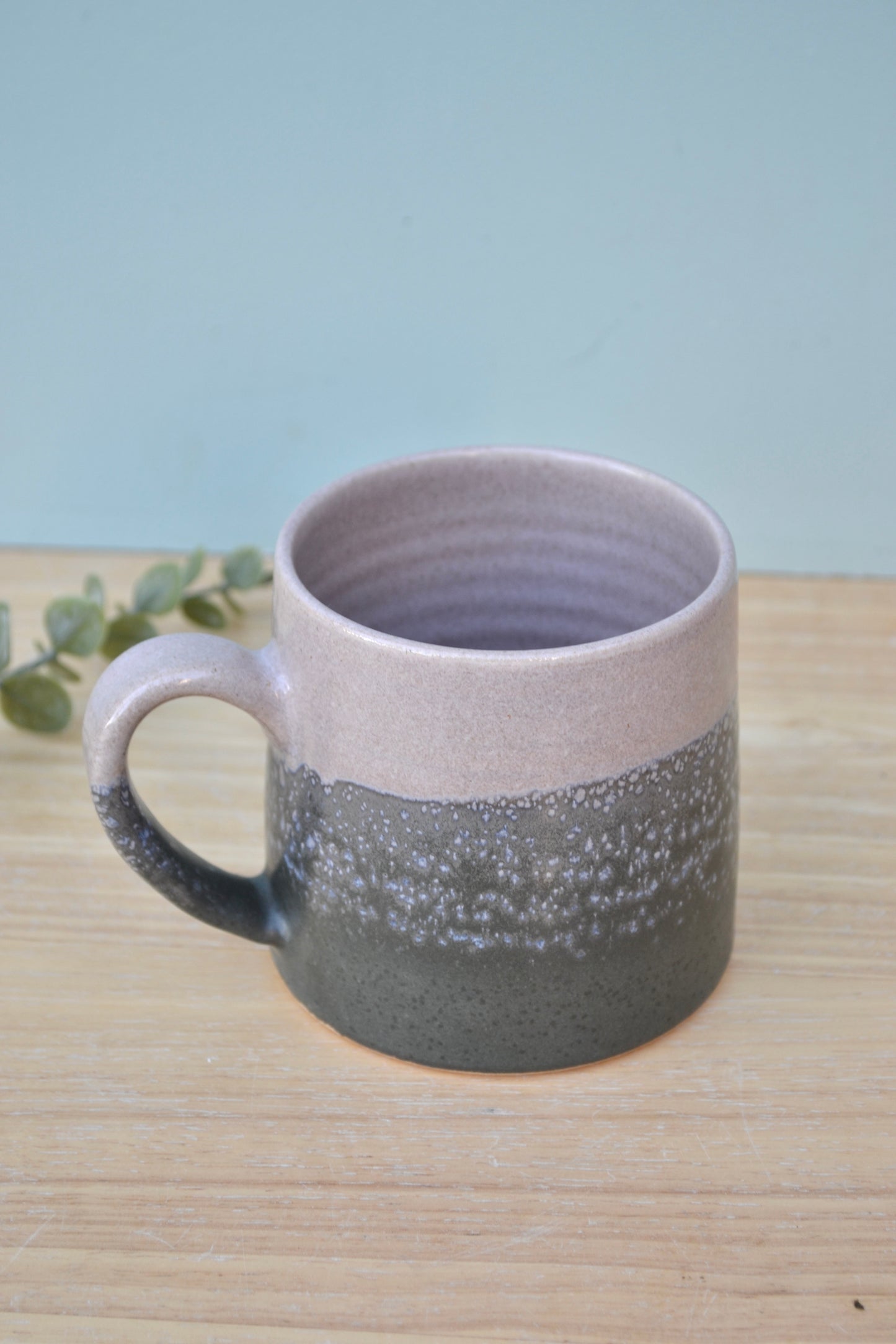 Mug- Charcoal and pink