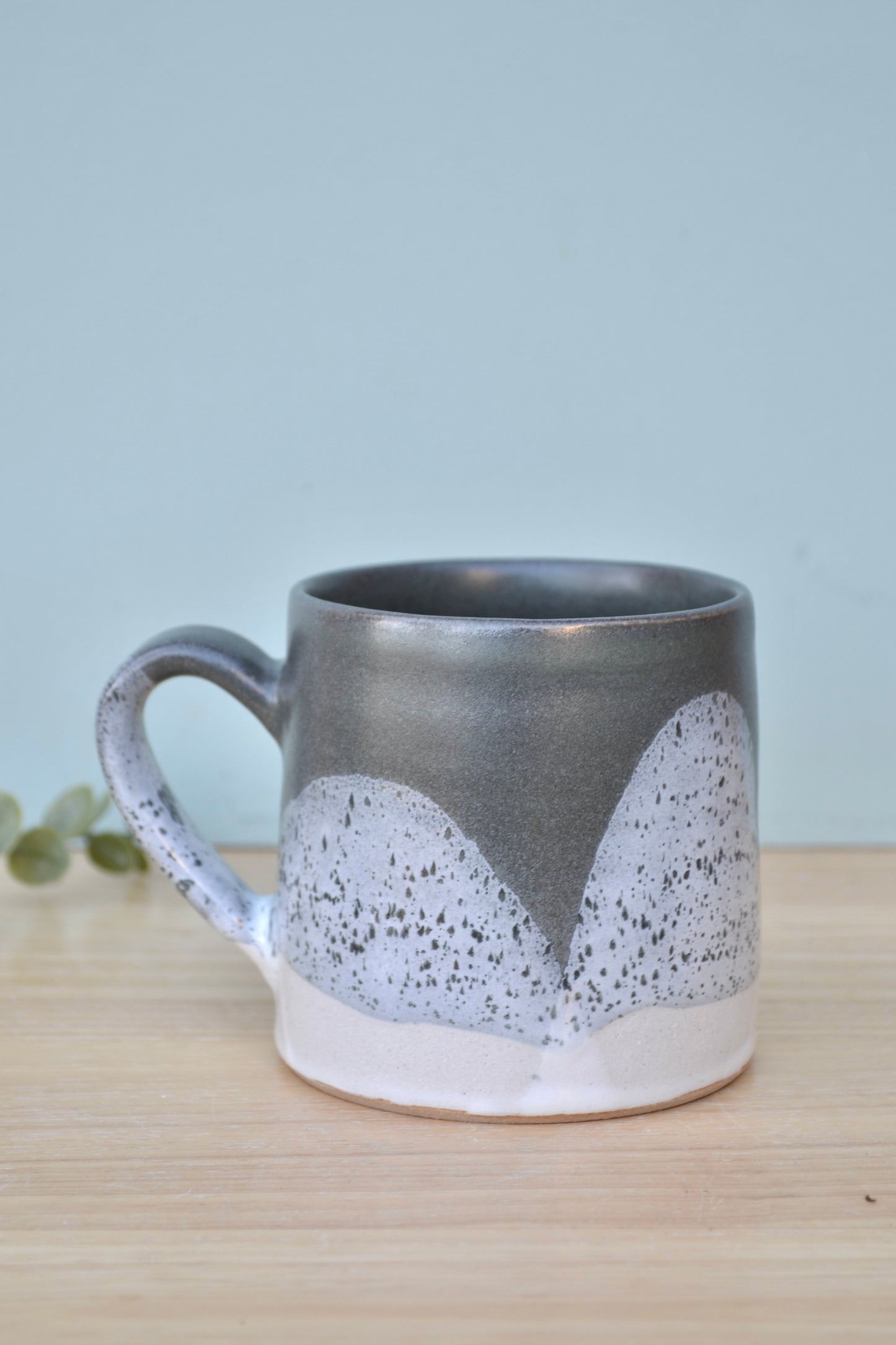 Mug- Charcoal and white